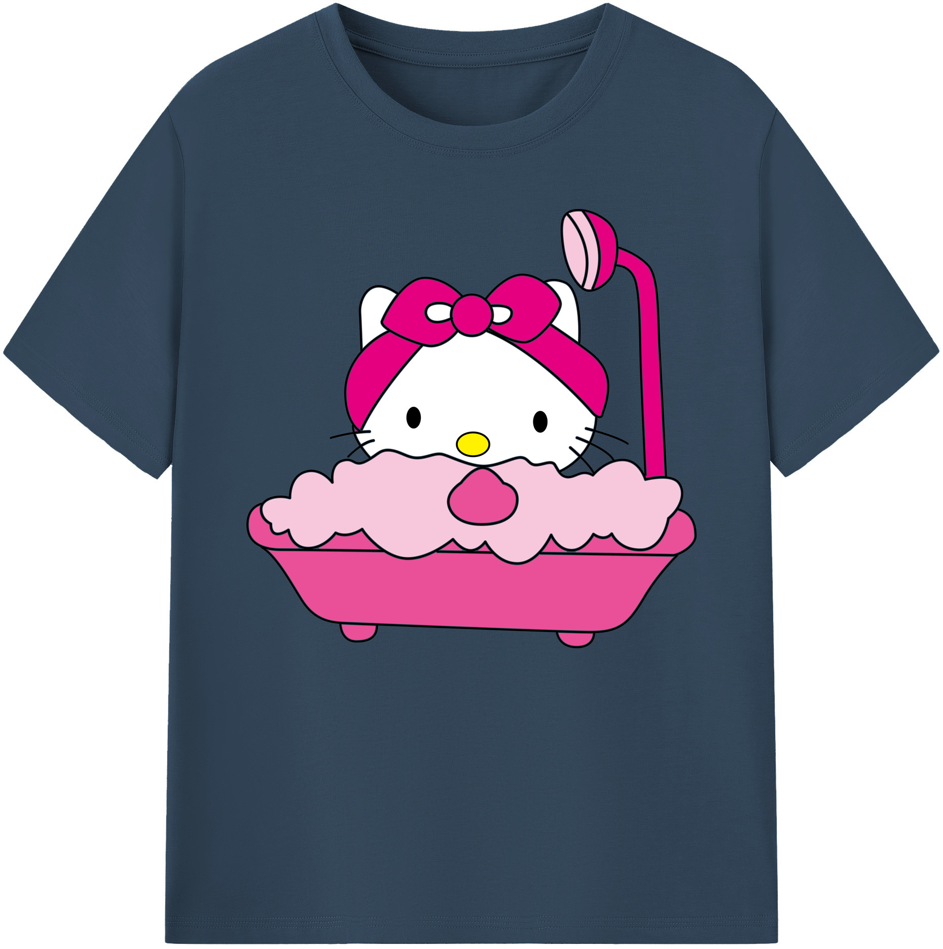 （画像用） Hello Kitty ハローキティ 綿100％ メンズ半袖Tシャツ｜肌触りやわらか＆通気性