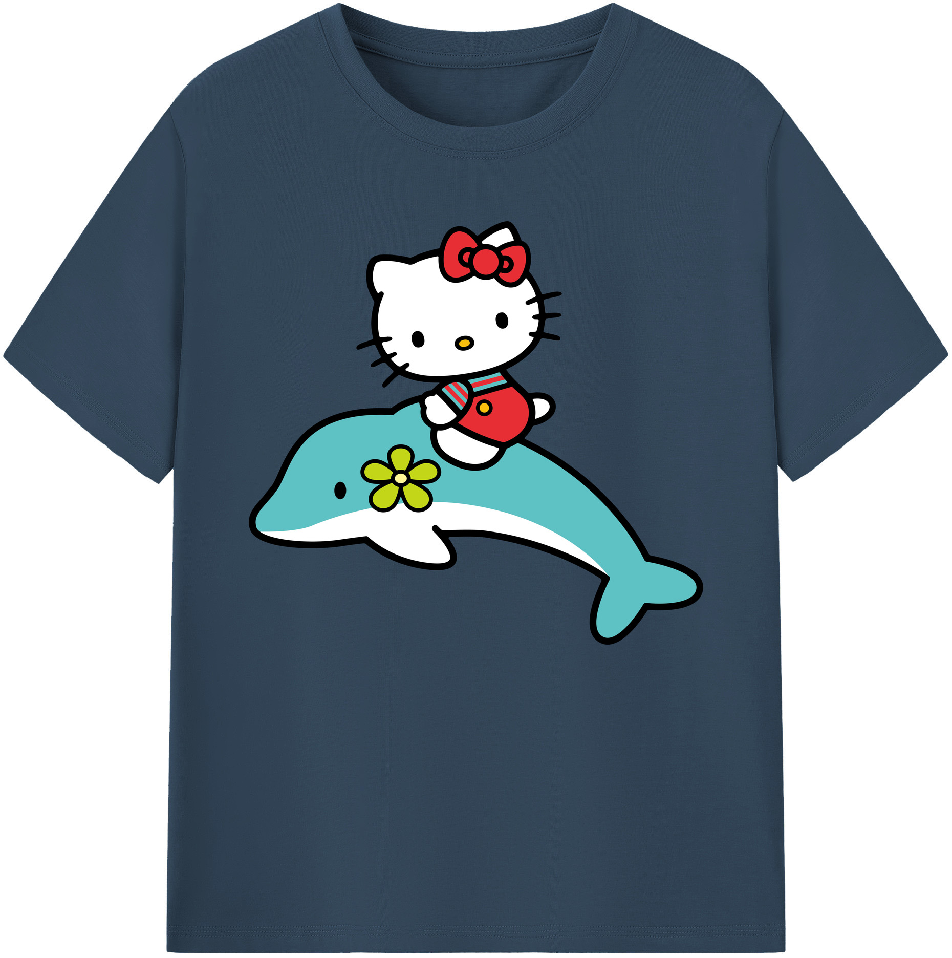（画像用） Hello Kitty ハローキティ 綿100％ メンズ半袖Tシャツ｜肌触りやわらか＆通気性