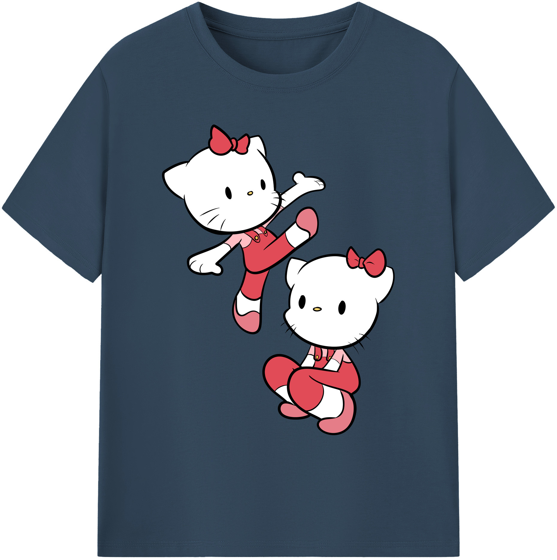（画像用） Hello Kitty ハローキティ 綿100％ メンズ半袖Tシャツ｜肌触りやわらか＆通気性