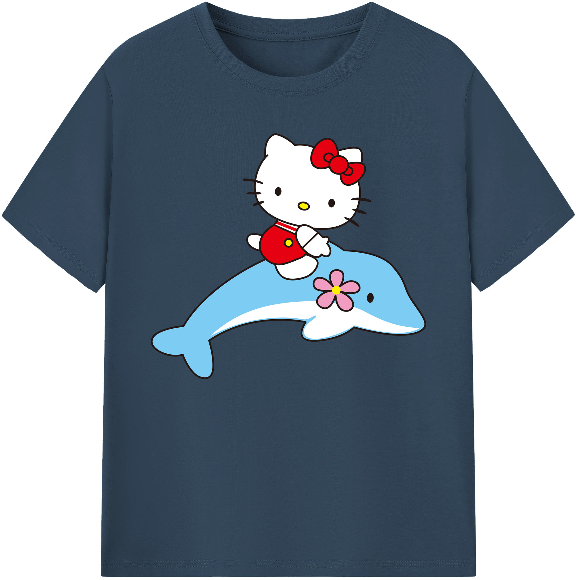 （画像用） Hello Kitty ハローキティ 綿100％ メンズ半袖Tシャツ｜肌触りやわらか＆通気性