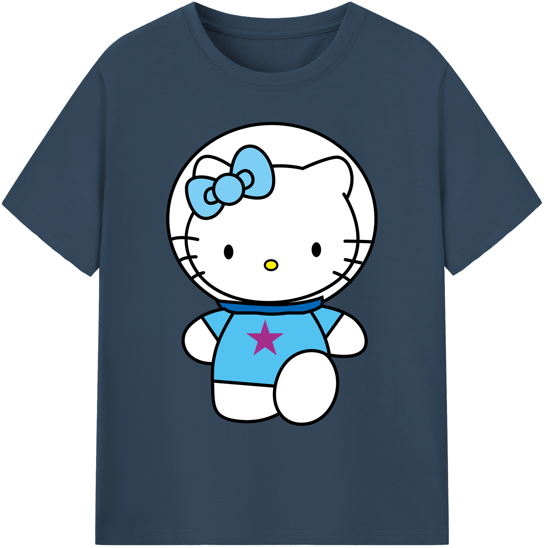 （画像用） Hello Kitty ハローキティ 綿100％ メンズ半袖Tシャツ｜肌触りやわらか＆通気性