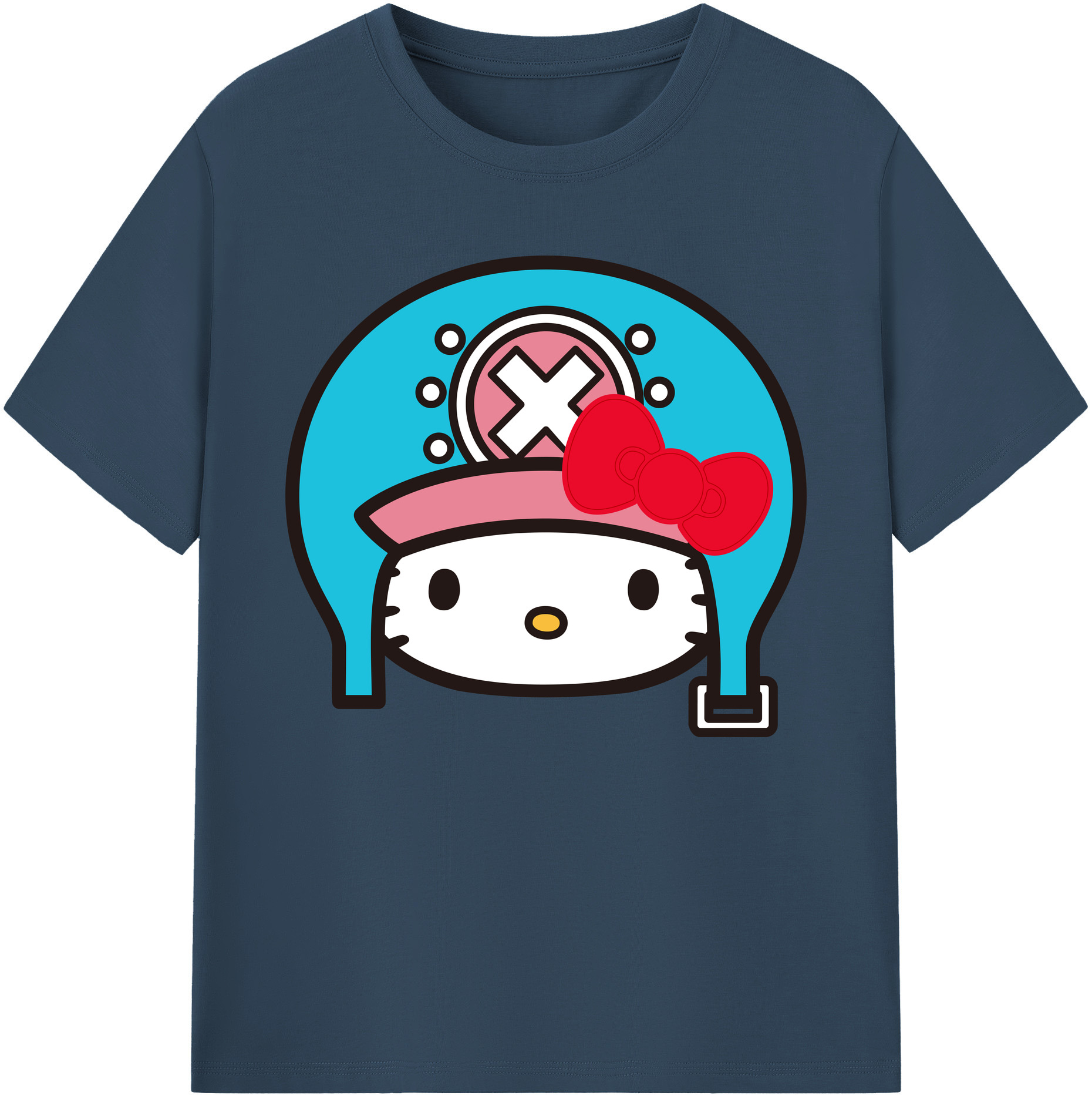 （画像用） Hello Kitty ハローキティ 綿100％ メンズ半袖Tシャツ｜肌触りやわらか＆通気性