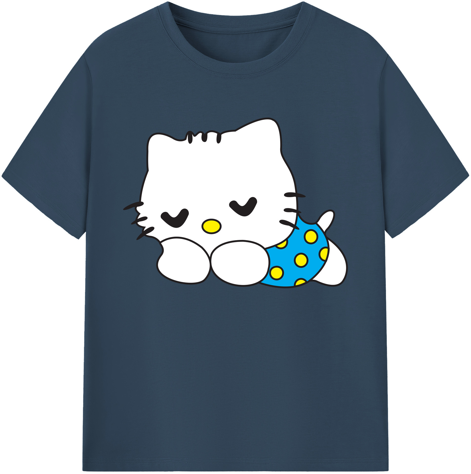 （画像用） Hello Kitty ハローキティ 綿100％ メンズ半袖Tシャツ｜肌触りやわらか＆通気性