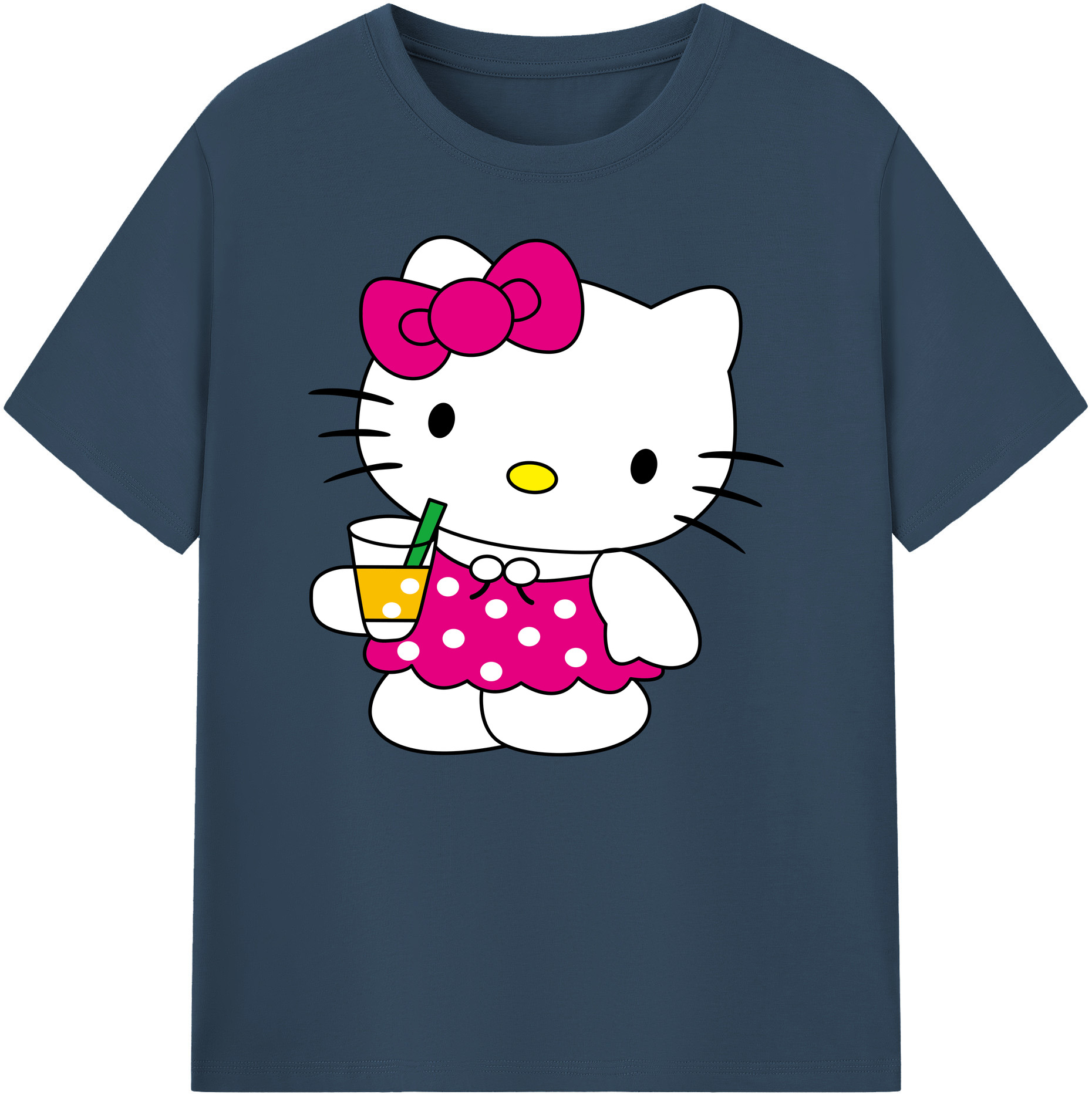 （画像用） Hello Kitty ハローキティ 綿100％ メンズ半袖Tシャツ｜肌触りやわらか＆通気性