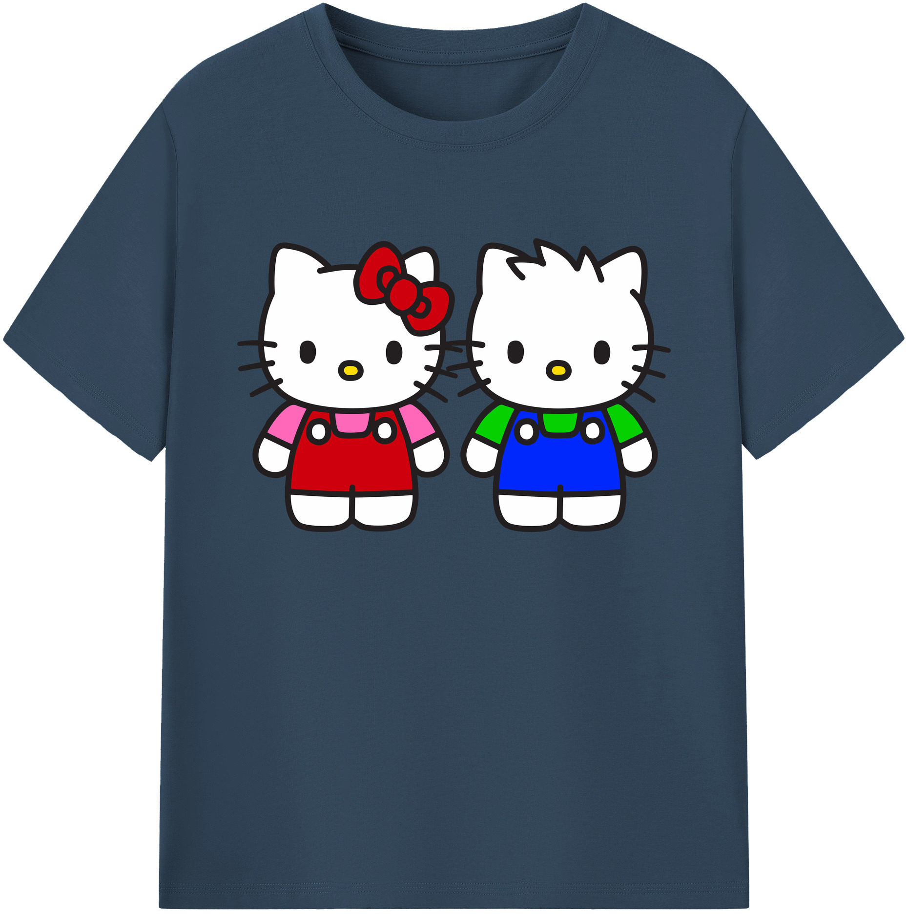 （画像用） Hello Kitty ハローキティ 綿100％ メンズ半袖Tシャツ｜肌触りやわらか＆通気性