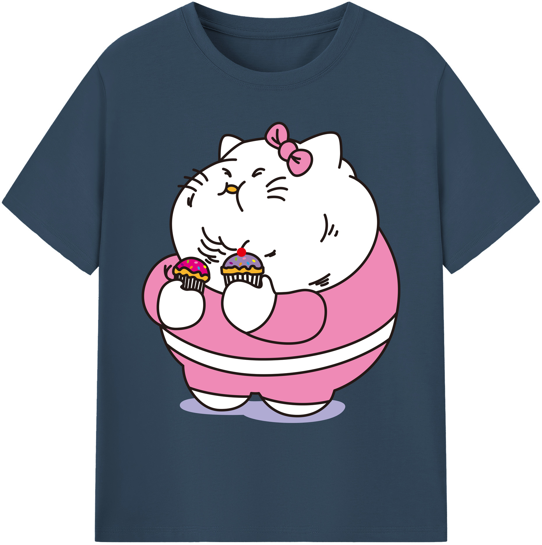 （画像用） Hello Kitty ハローキティ 綿100％ メンズ半袖Tシャツ｜肌触りやわらか＆通気性