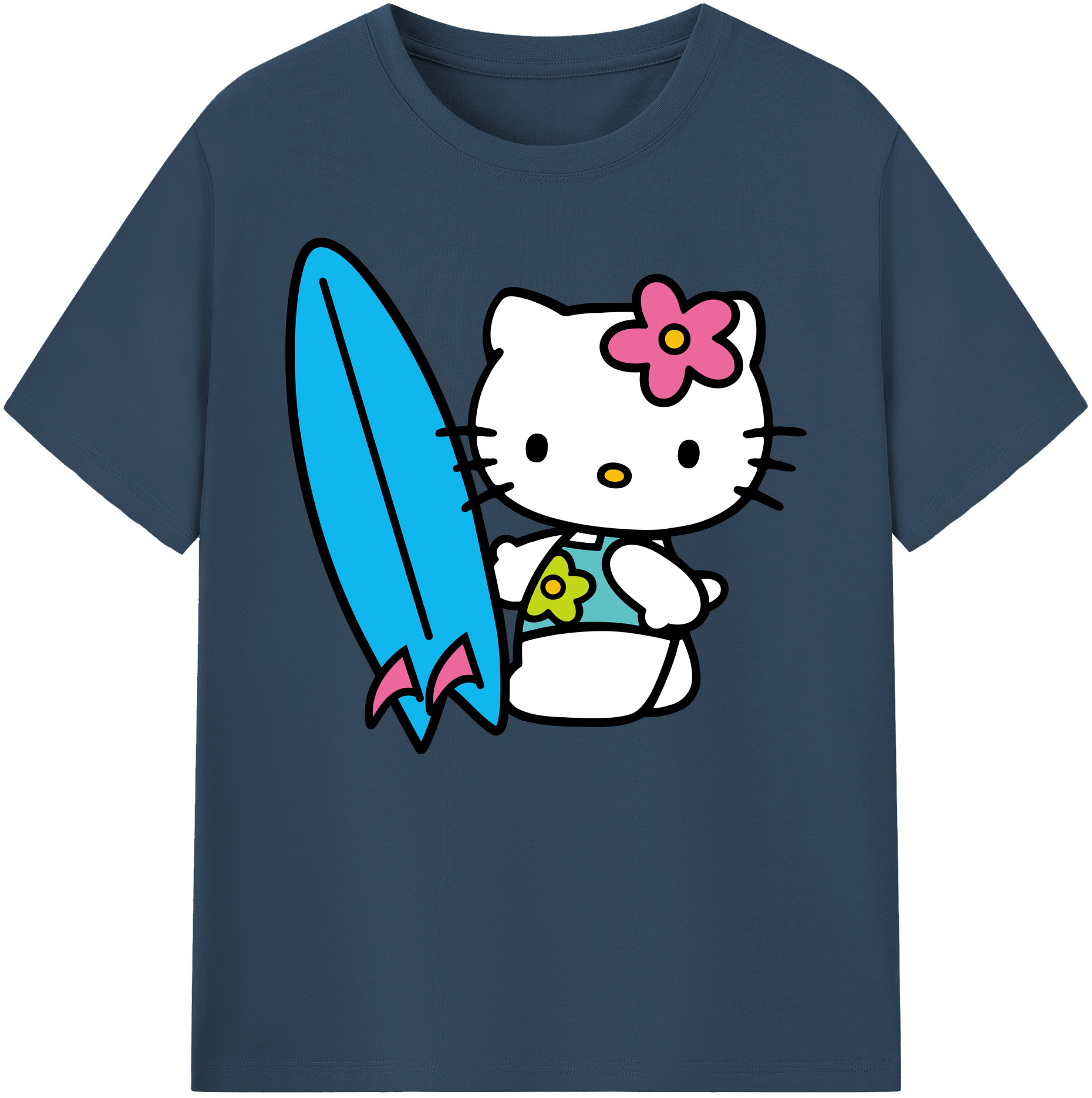 （画像用） Hello Kitty ハローキティ 綿100％ メンズ半袖Tシャツ｜肌触りやわらか＆通気性