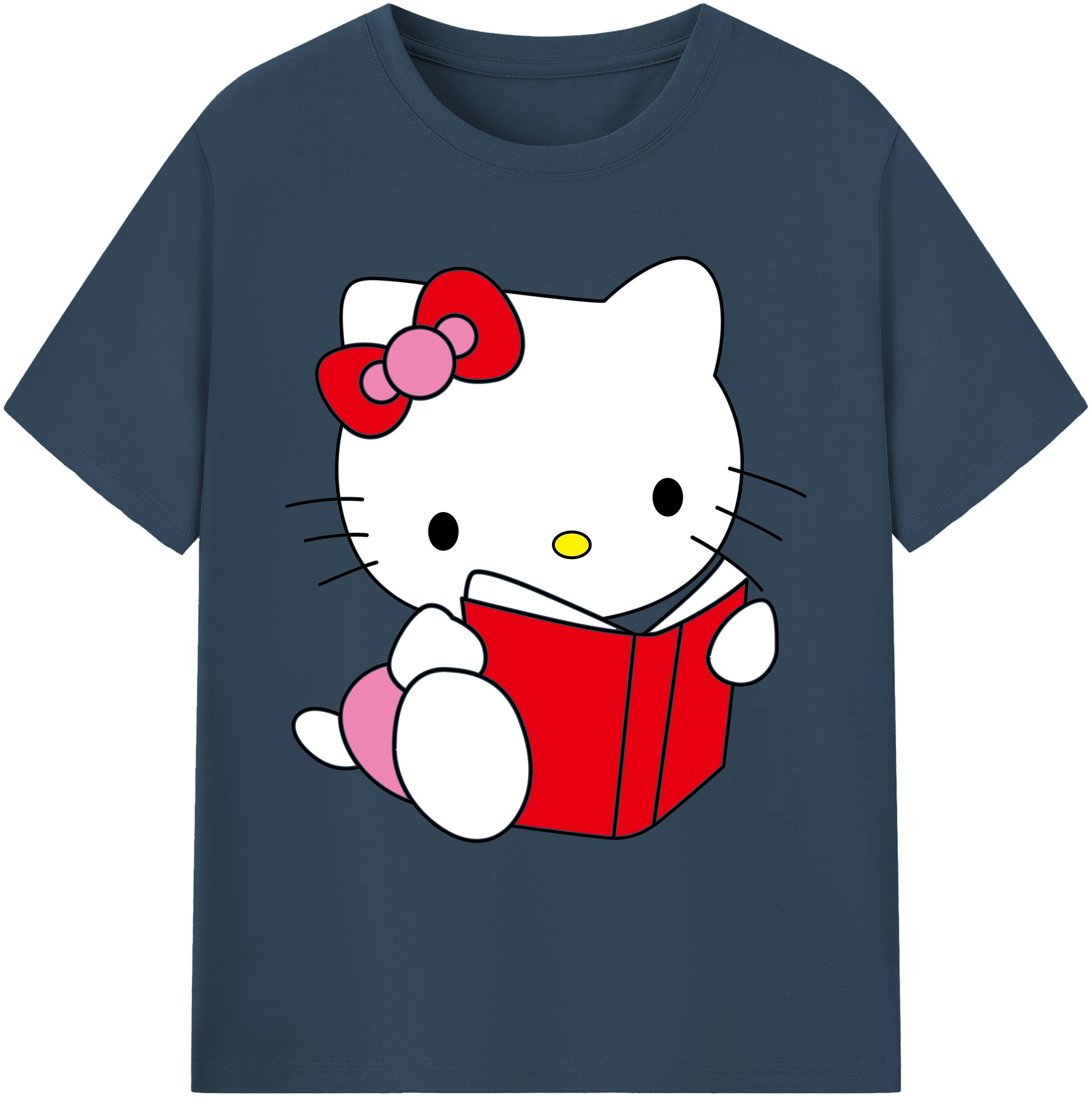 （画像用） Hello Kitty ハローキティ 綿100％ メンズ半袖Tシャツ｜肌触りやわらか＆通気性