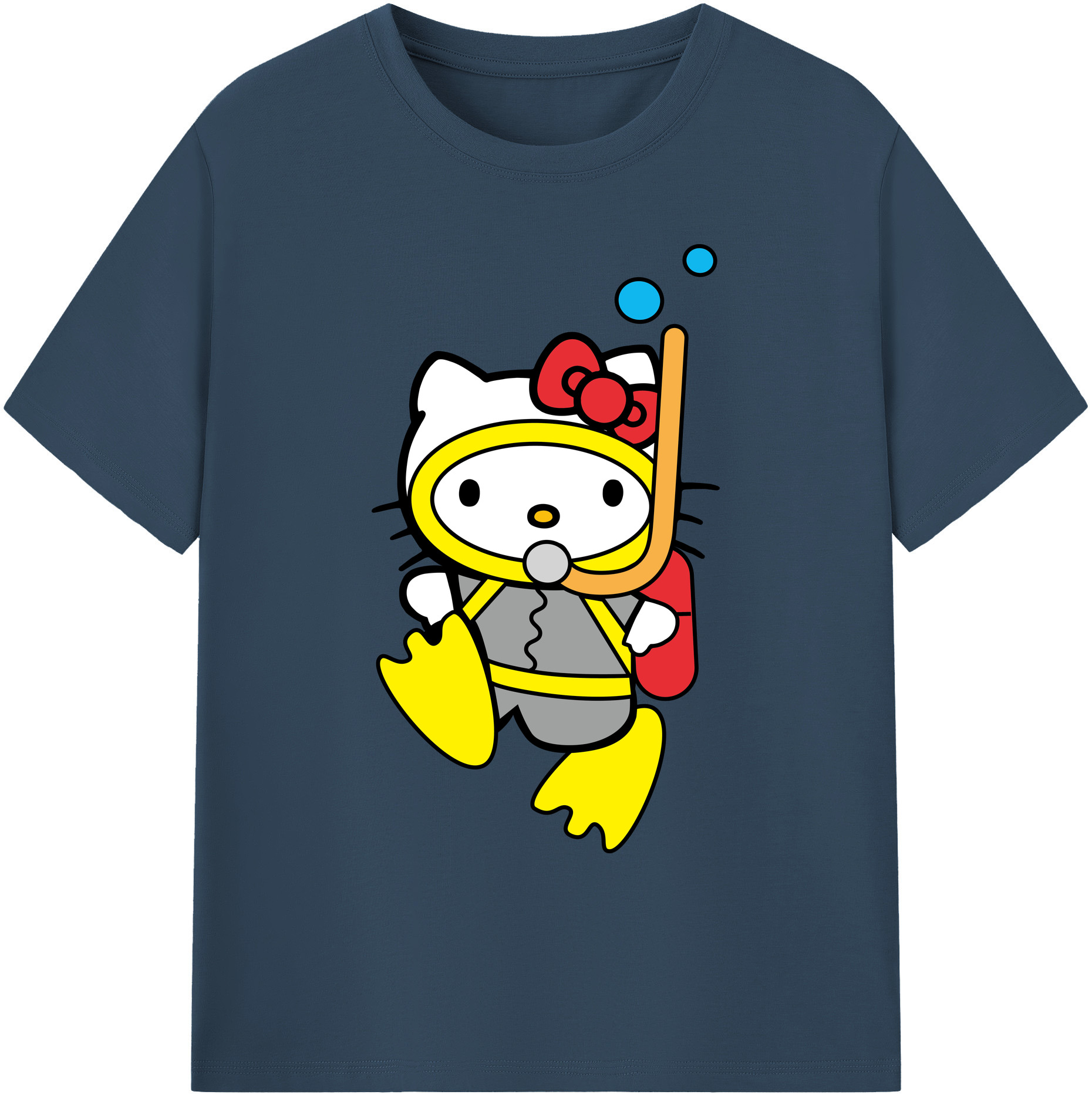 （画像用） Hello Kitty ハローキティ 綿100％ メンズ半袖Tシャツ｜肌触りやわらか＆通気性