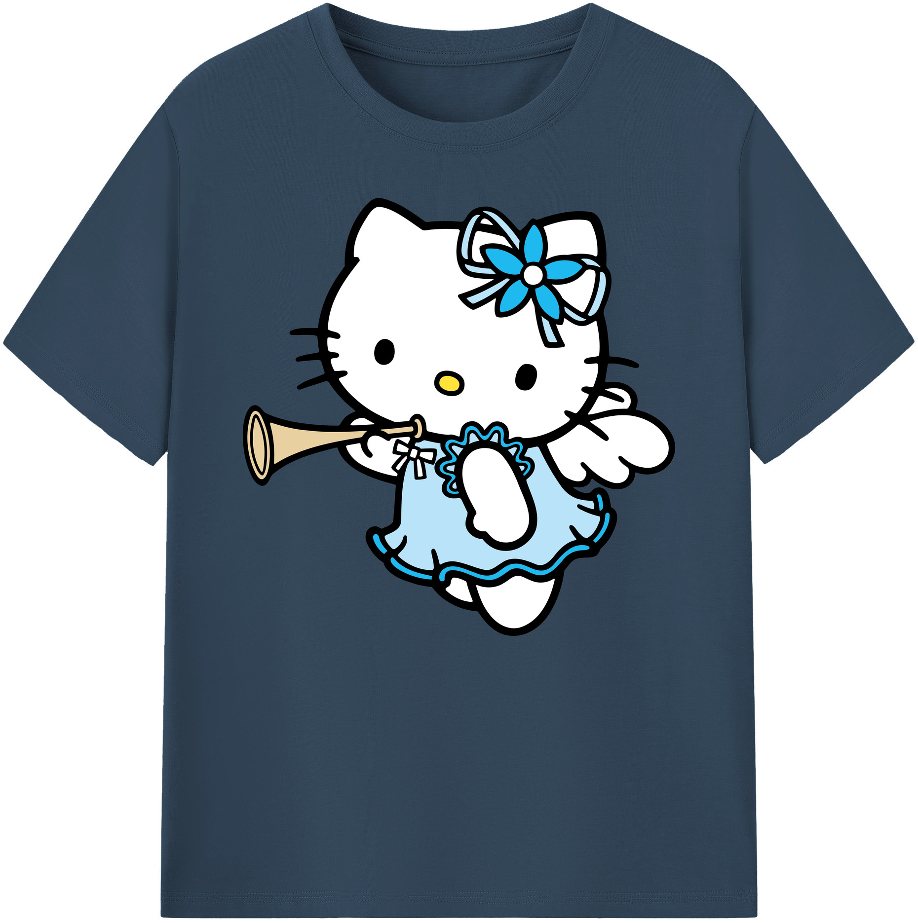 （画像用） Hello Kitty ハローキティ 綿100％ メンズ半袖Tシャツ｜肌触りやわらか＆通気性