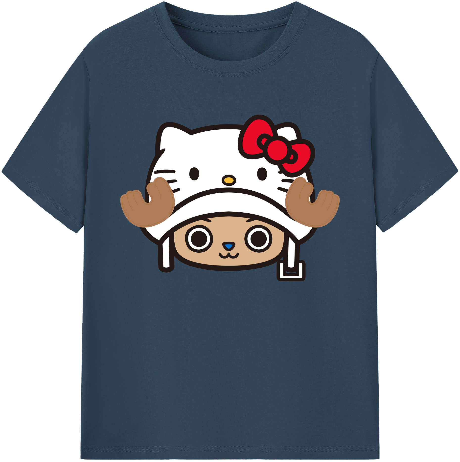 （画像用） Hello Kitty ハローキティ 綿100％ メンズ半袖Tシャツ｜肌触りやわらか＆通気性