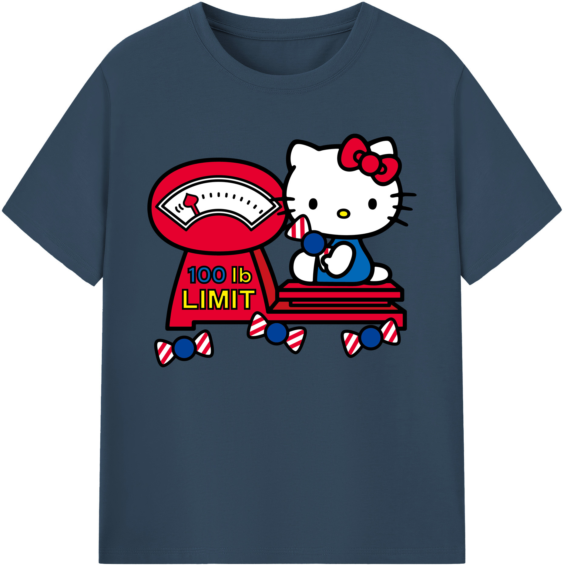 （画像用） Hello Kitty ハローキティ 綿100％ メンズ半袖Tシャツ｜肌触りやわらか＆通気性