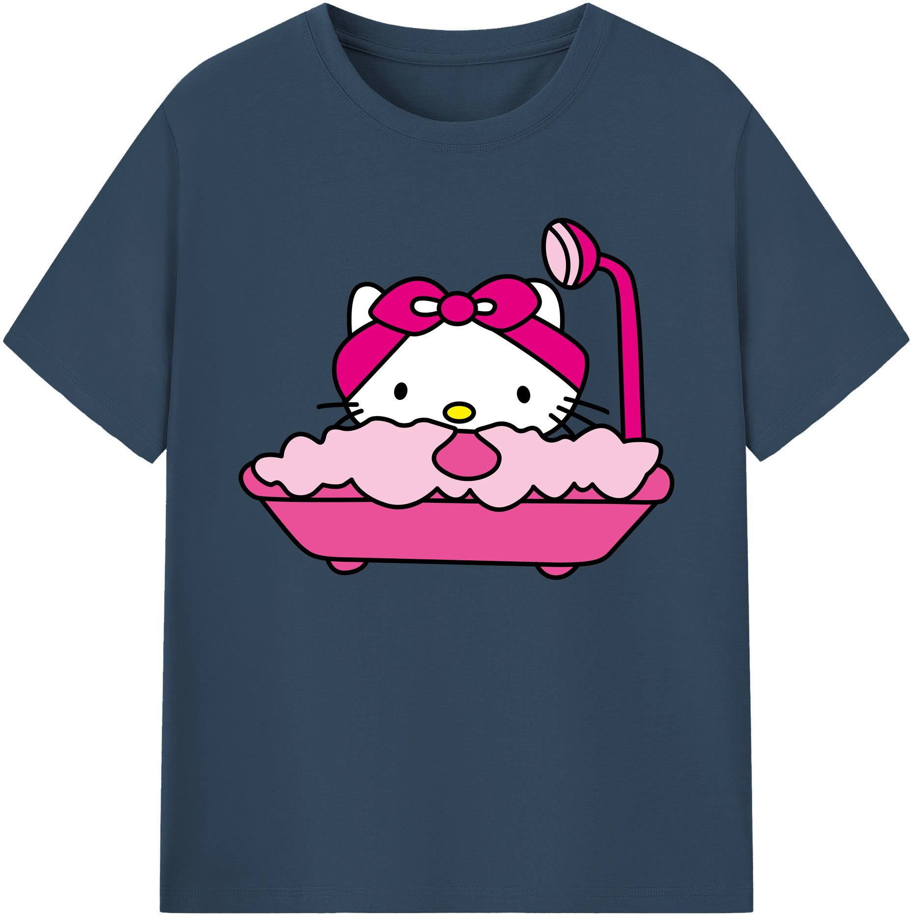 （画像用） Hello Kitty ハローキティ 綿100％ メンズ半袖Tシャツ｜肌触りやわらか＆通気性