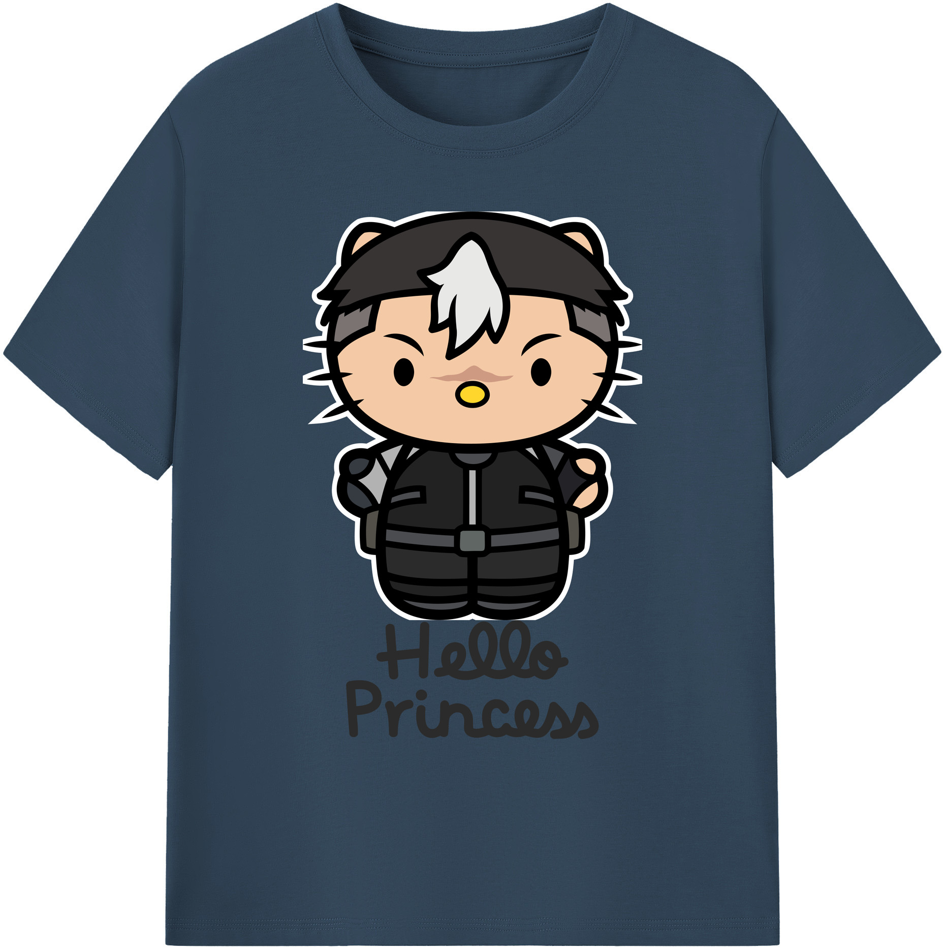 （画像用） Hello Kitty ハローキティ 綿100％ メンズ半袖Tシャツ｜肌触りやわらか＆通気性