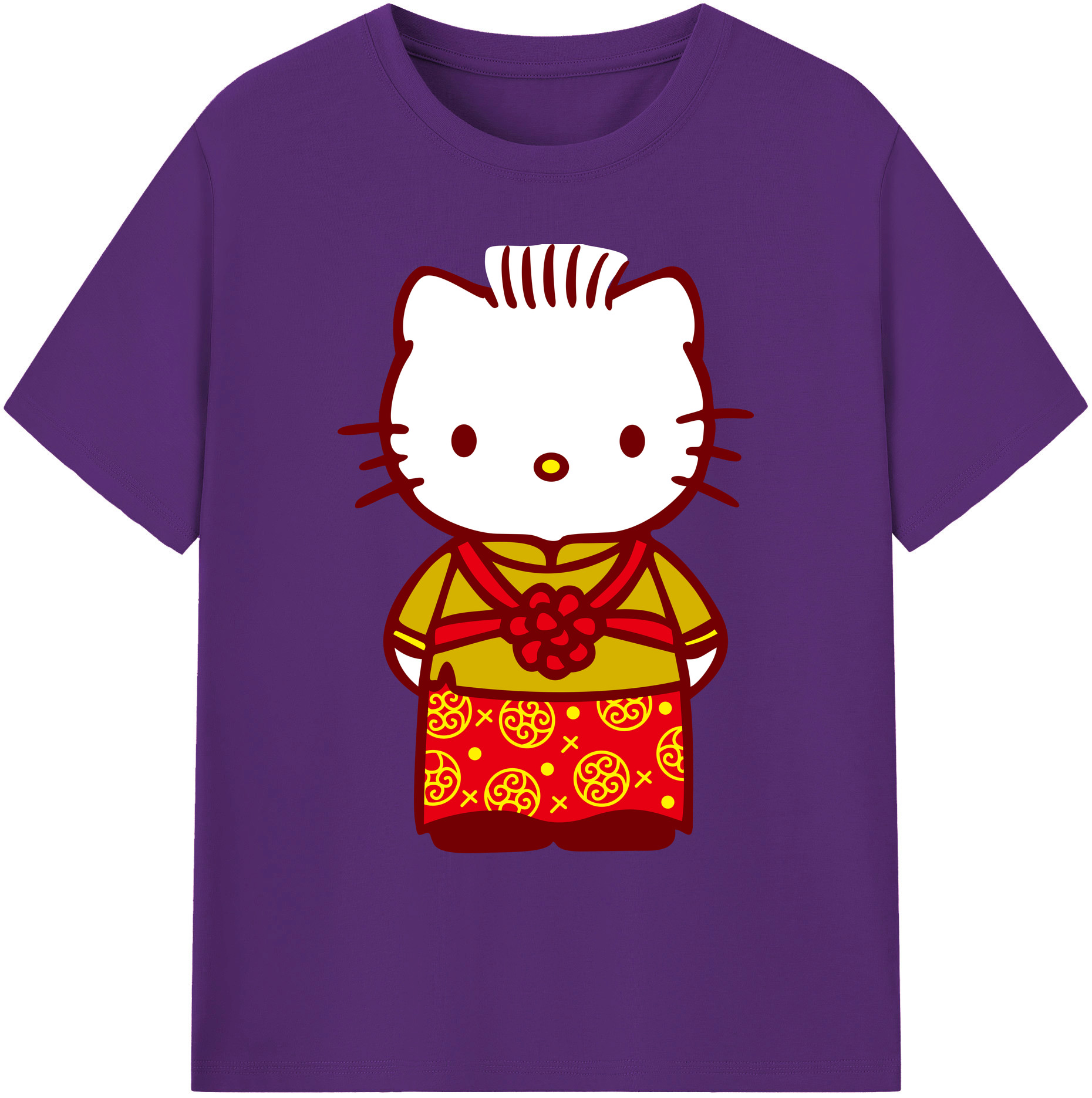 （画像用） Hello Kitty ハローキティ 綿100％ メンズ半袖Tシャツ｜肌触りやわらか＆通気性