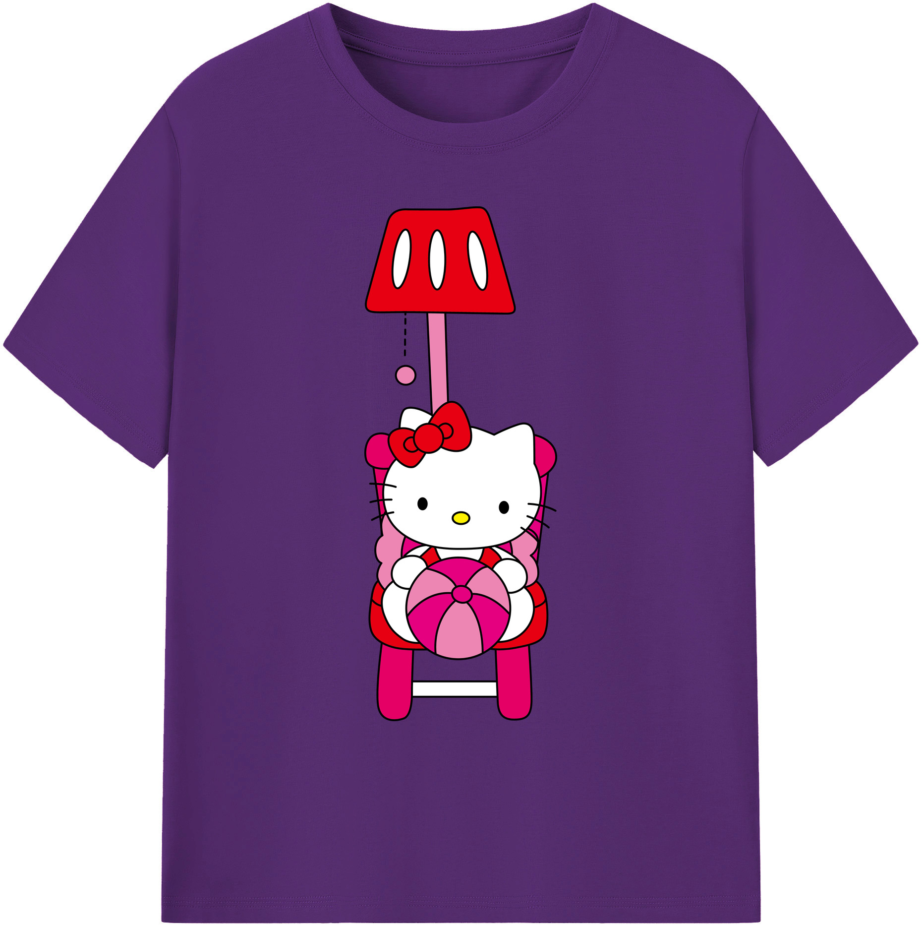（画像用） Hello Kitty ハローキティ 綿100％ メンズ半袖Tシャツ｜肌触りやわらか＆通気性
