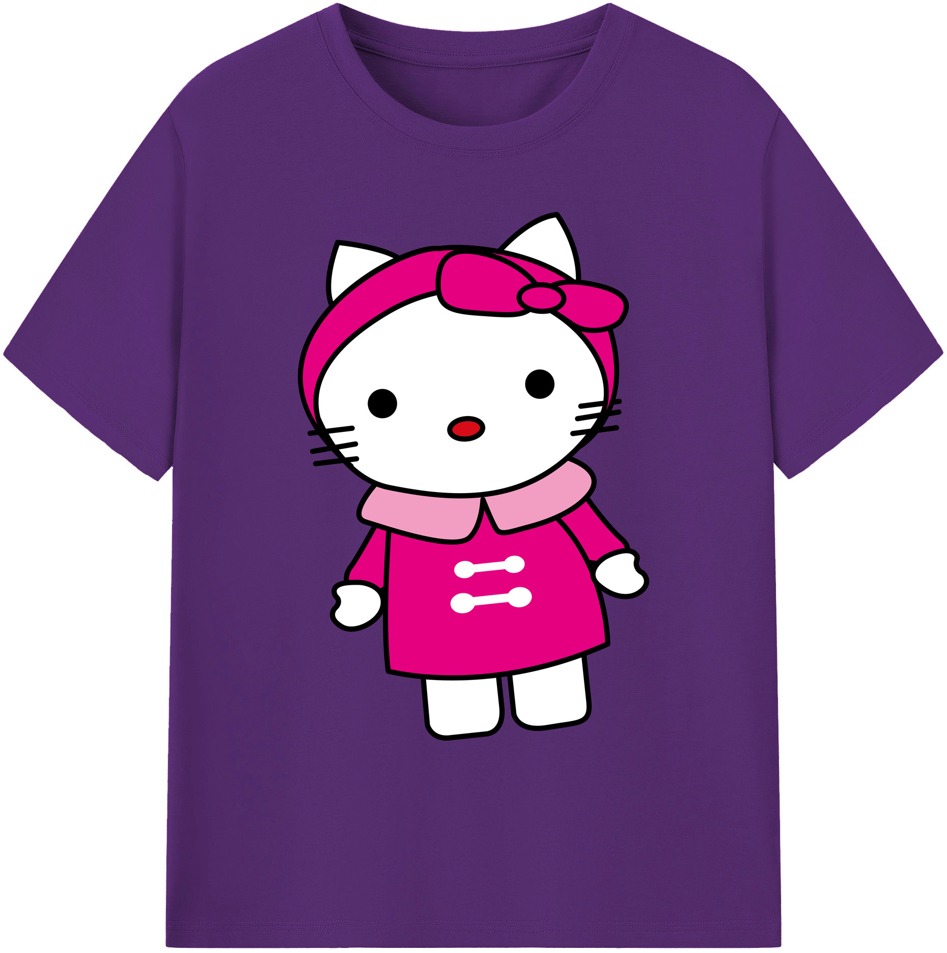 （画像用） Hello Kitty ハローキティ 綿100％ メンズ半袖Tシャツ｜肌触りやわらか＆通気性