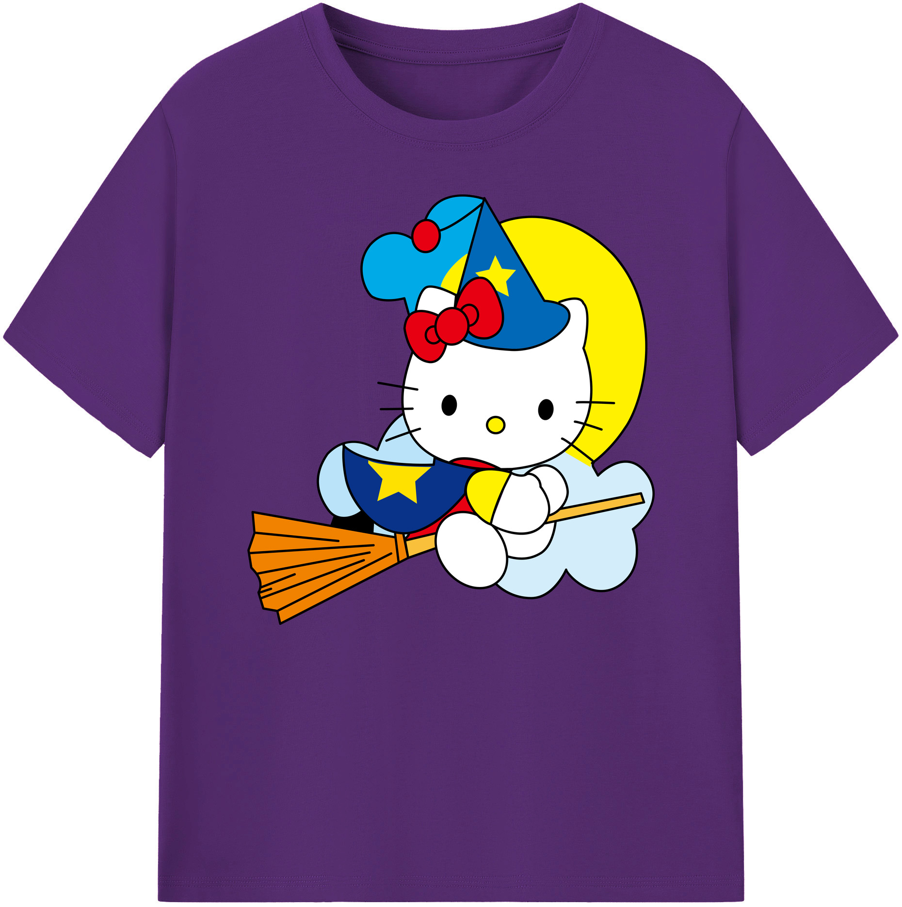 （画像用） Hello Kitty ハローキティ 綿100％ メンズ半袖Tシャツ｜肌触りやわらか＆通気性