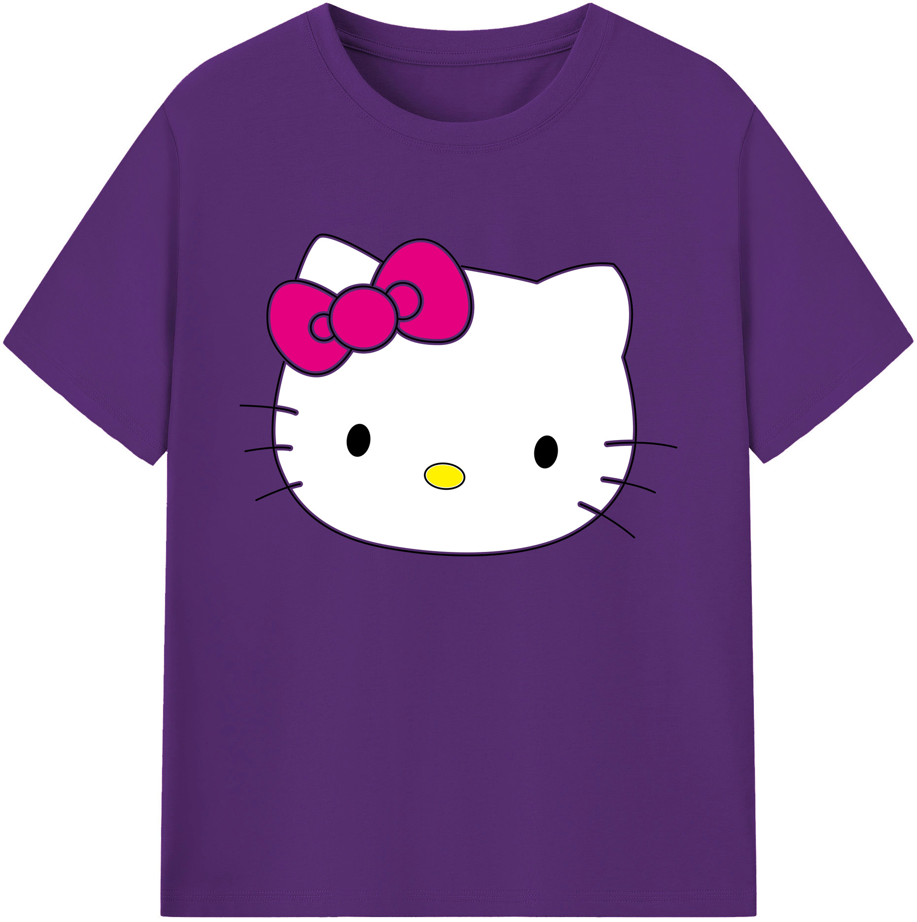 （画像用） Hello Kitty ハローキティ 綿100％ メンズ半袖Tシャツ｜肌触りやわらか＆通気性
