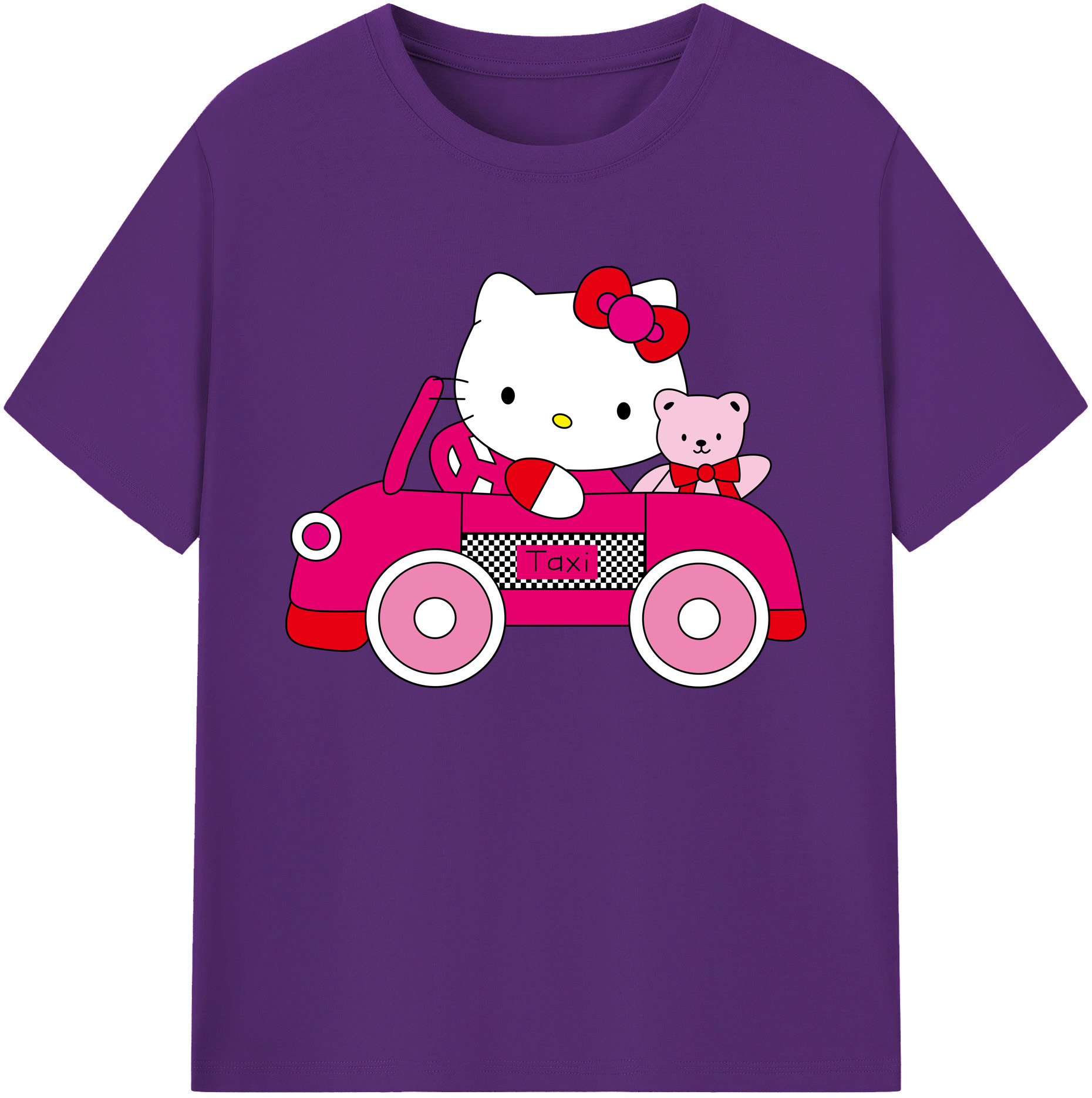 （画像用） Hello Kitty ハローキティ 綿100％ メンズ半袖Tシャツ｜肌触りやわらか＆通気性