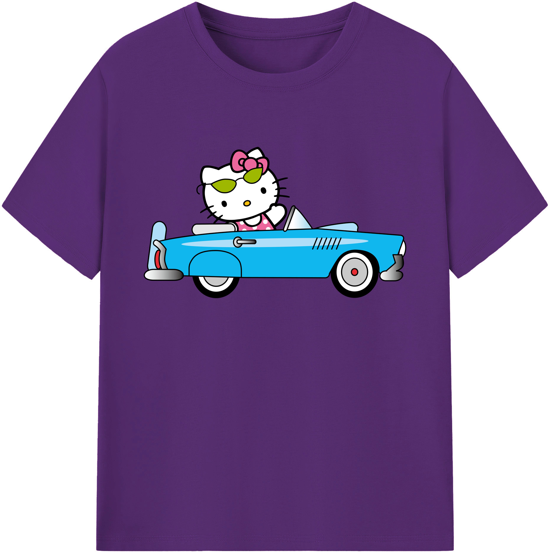 （画像用） Hello Kitty ハローキティ 綿100％ メンズ半袖Tシャツ｜肌触りやわらか＆通気性