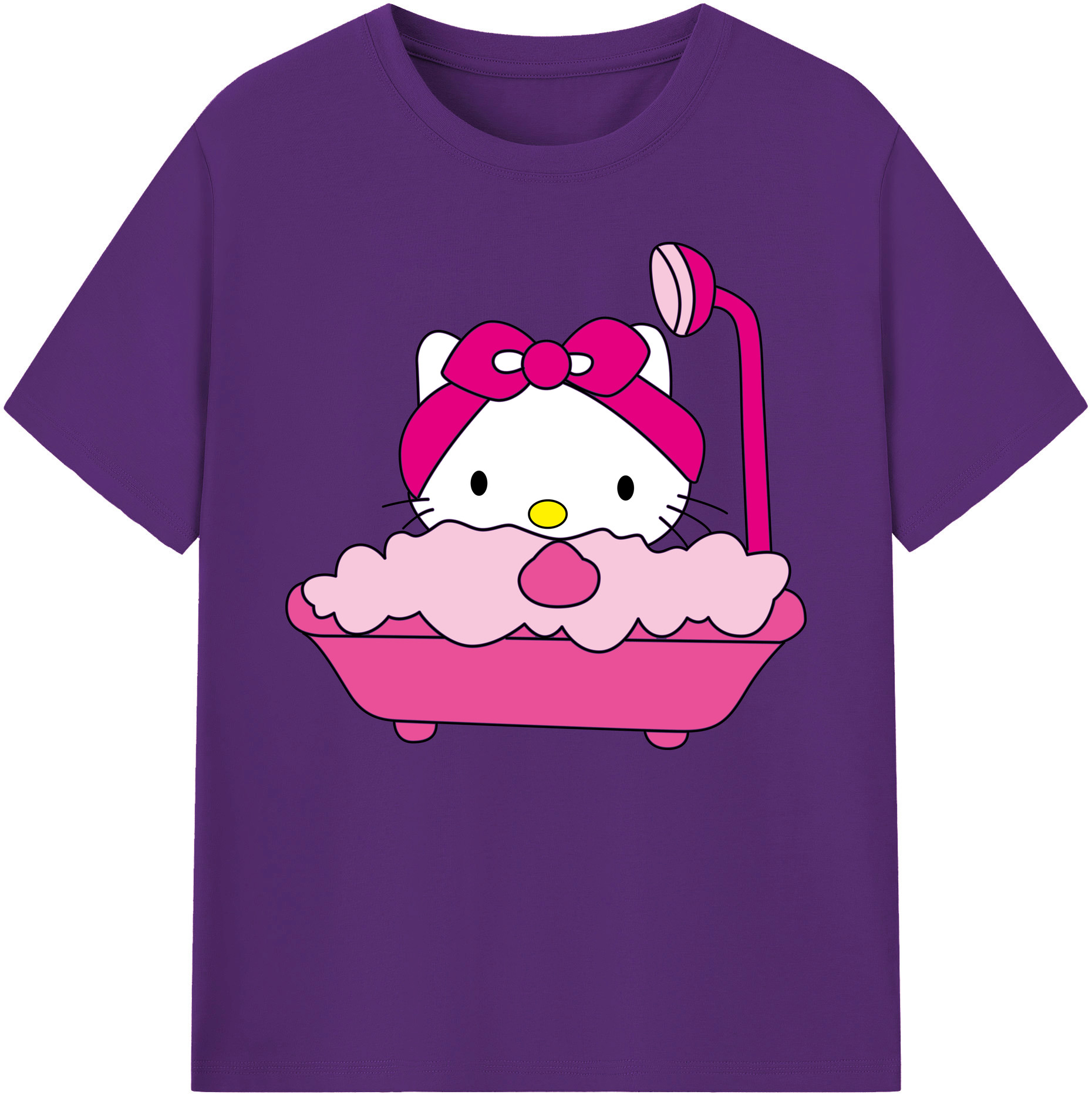 （画像用） Hello Kitty ハローキティ 綿100％ メンズ半袖Tシャツ｜肌触りやわらか＆通気性
