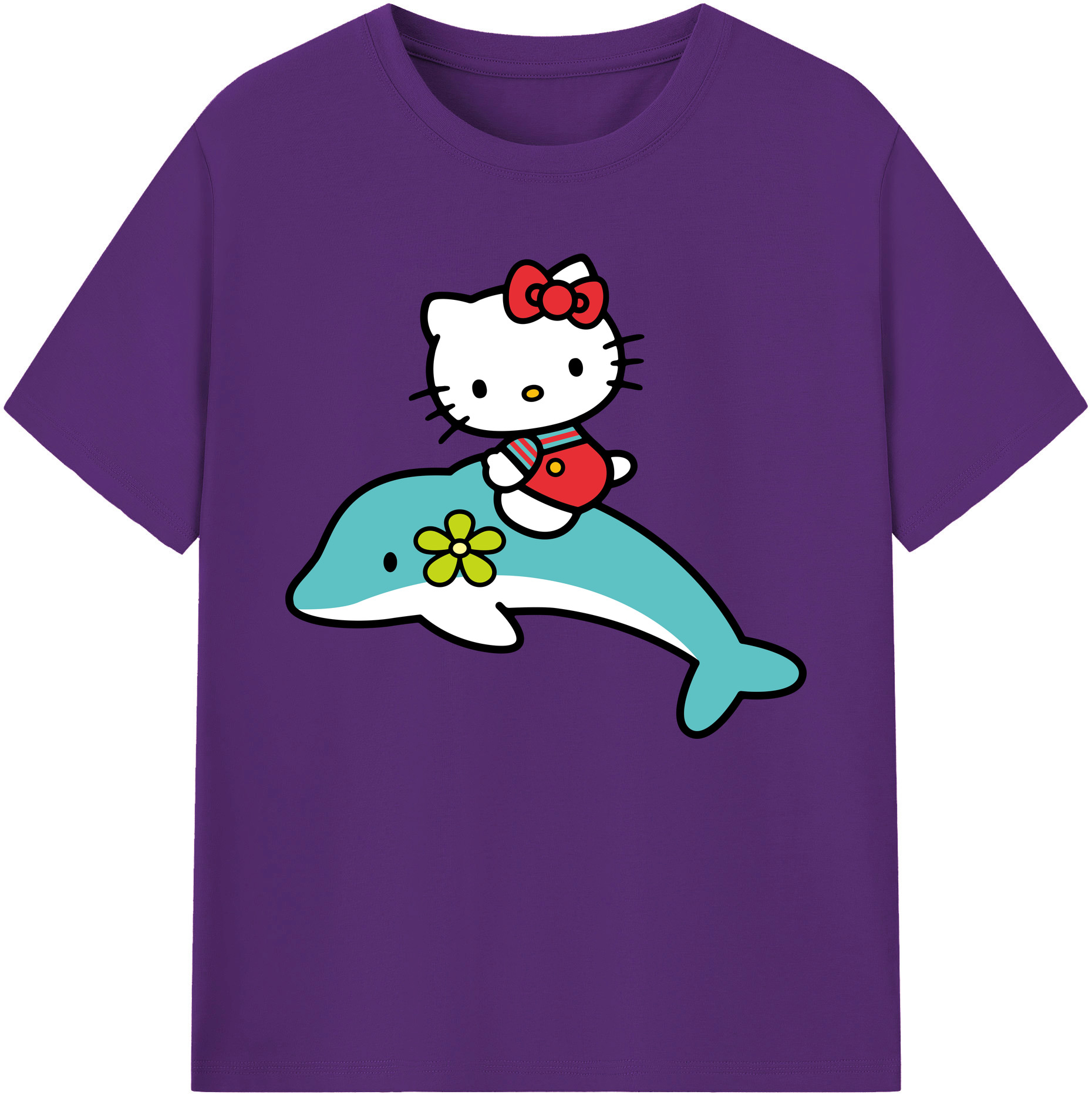 （画像用） Hello Kitty ハローキティ 綿100％ メンズ半袖Tシャツ｜肌触りやわらか＆通気性