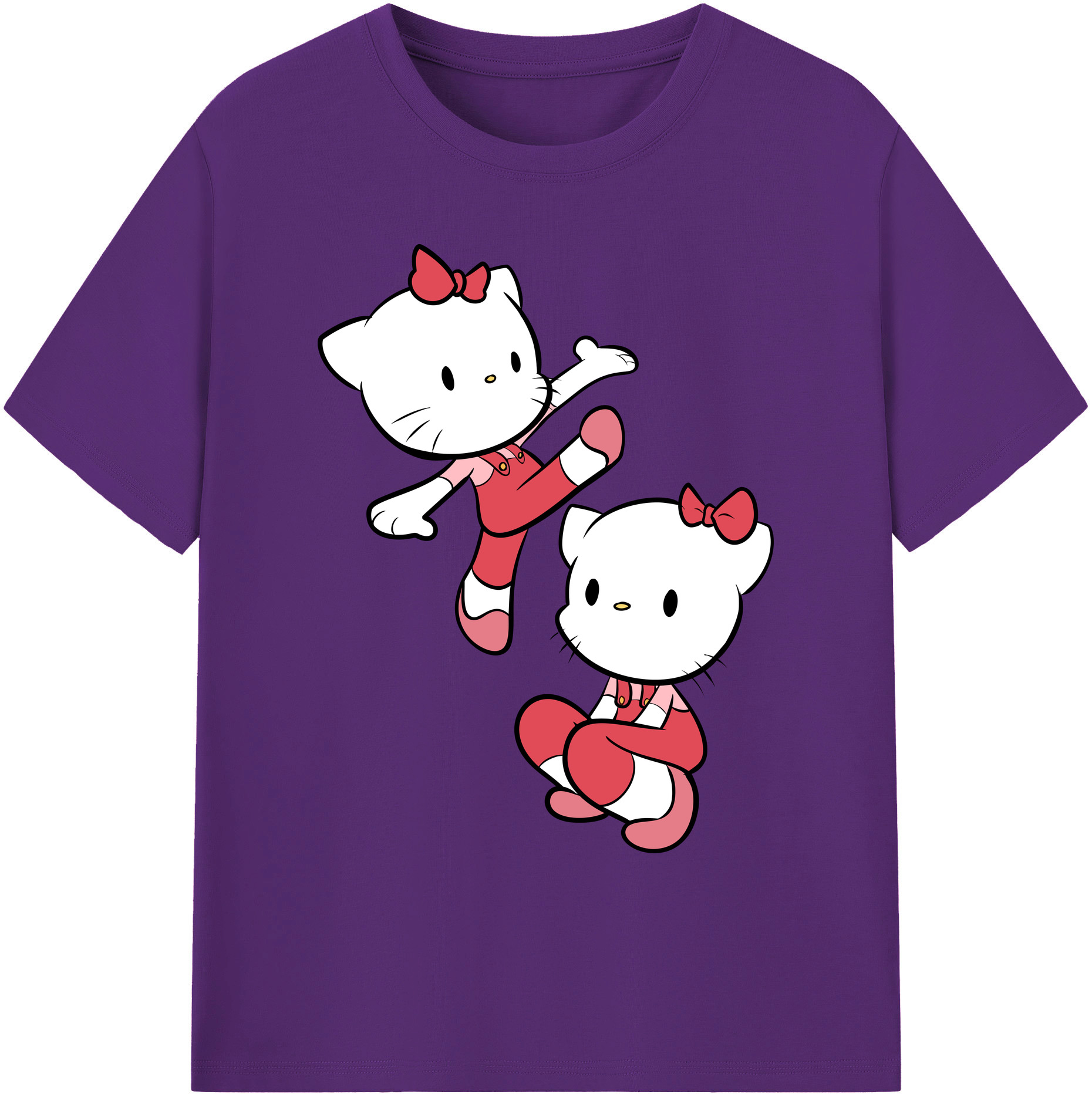 （画像用） Hello Kitty ハローキティ 綿100％ メンズ半袖Tシャツ｜肌触りやわらか＆通気性