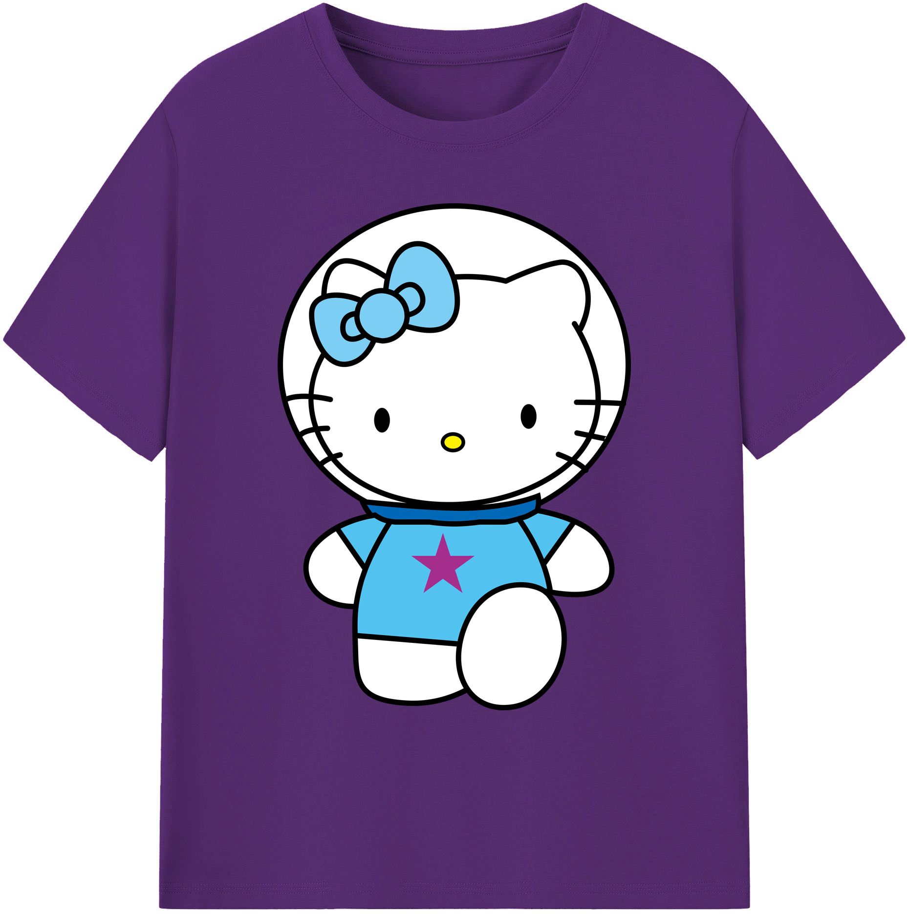 （画像用） Hello Kitty ハローキティ 綿100％ メンズ半袖Tシャツ｜肌触りやわらか＆通気性
