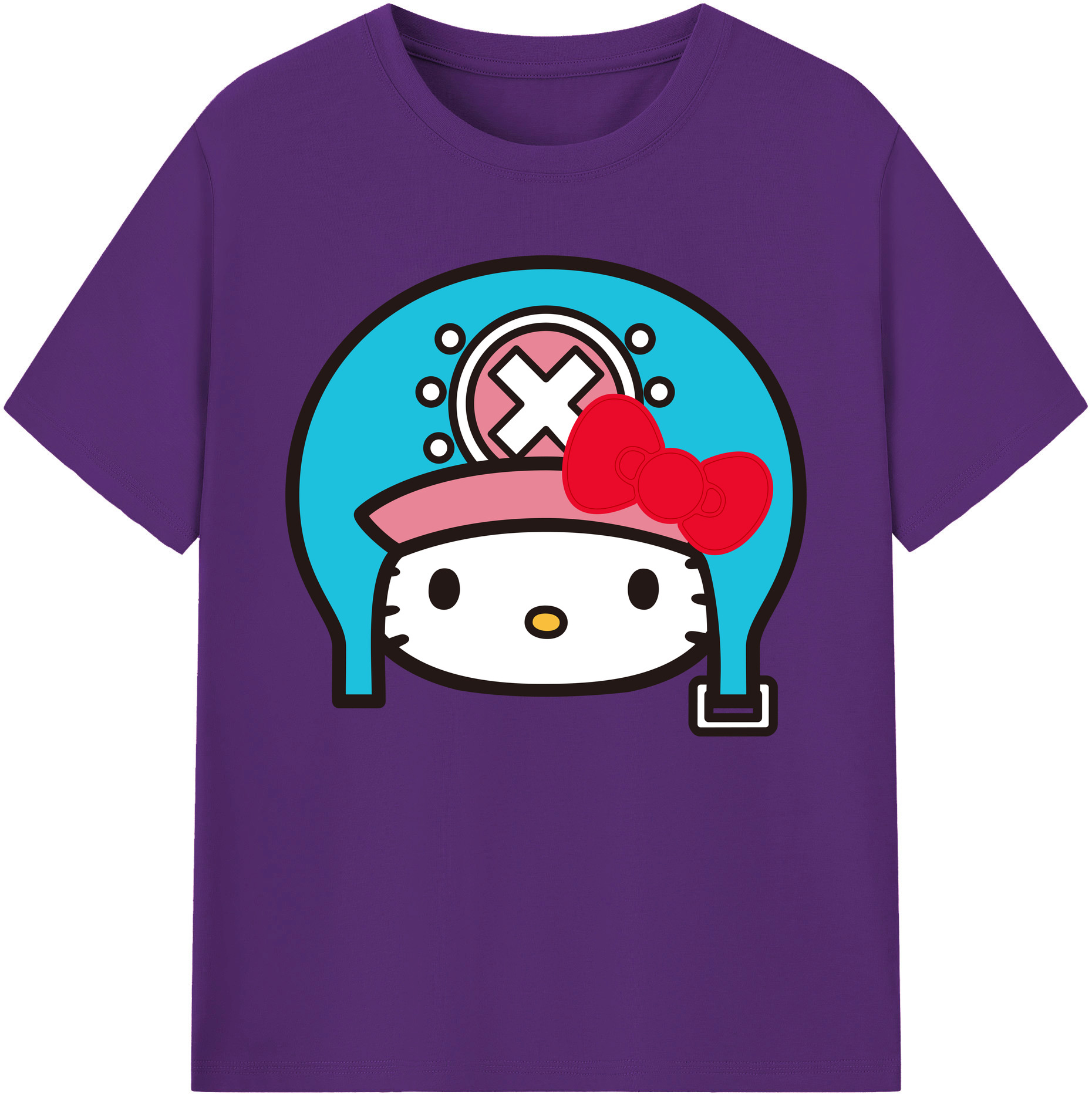 （画像用） Hello Kitty ハローキティ 綿100％ メンズ半袖Tシャツ｜肌触りやわらか＆通気性