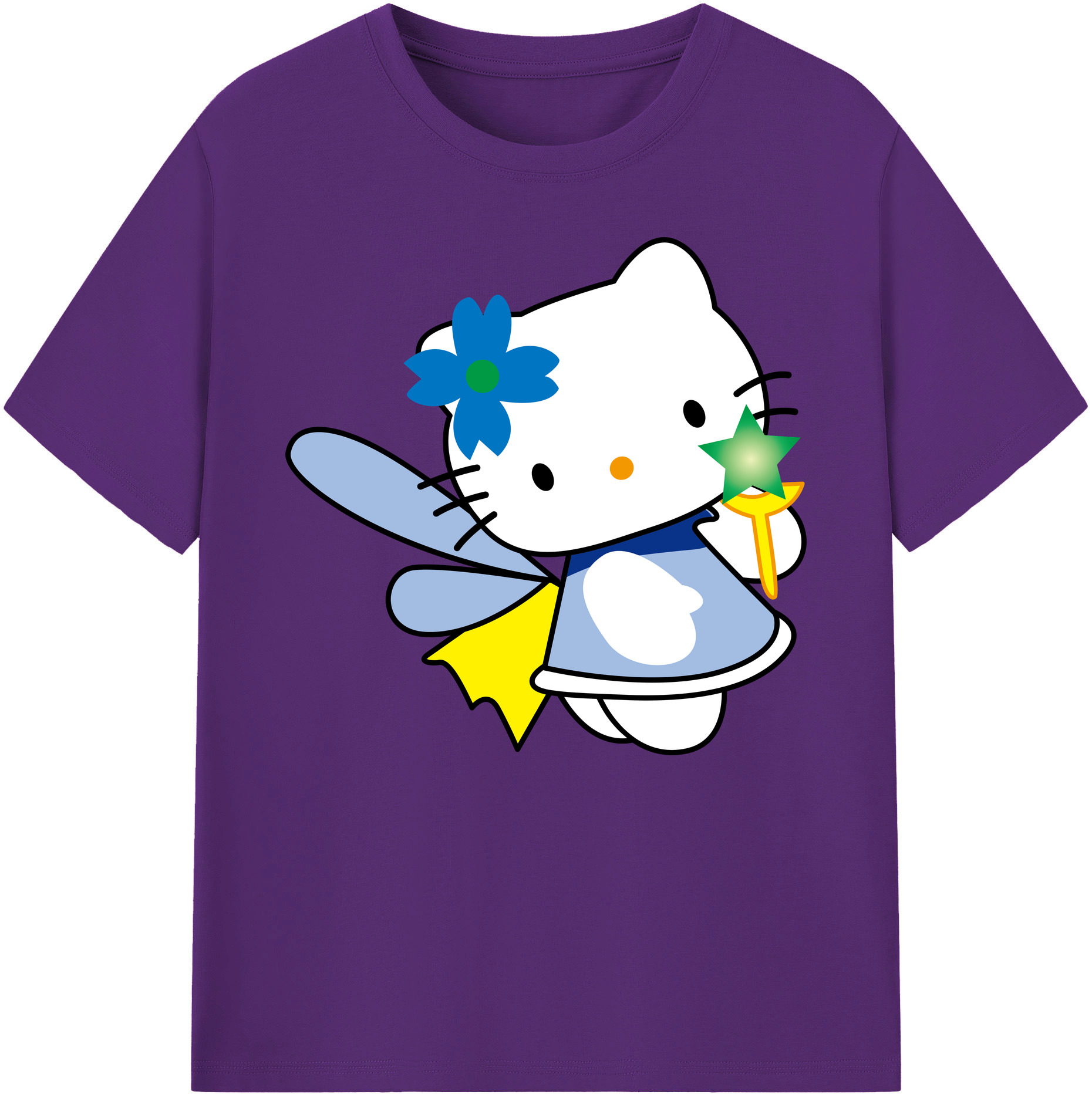 （画像用） Hello Kitty ハローキティ 綿100％ メンズ半袖Tシャツ｜肌触りやわらか＆通気性
