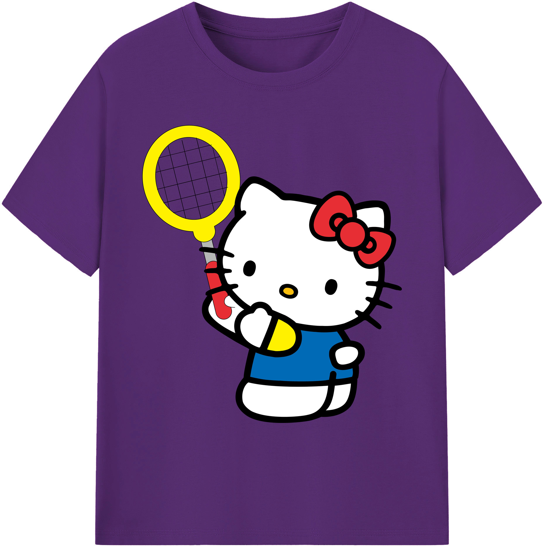 （画像用） Hello Kitty ハローキティ 綿100％ メンズ半袖Tシャツ｜肌触りやわらか＆通気性