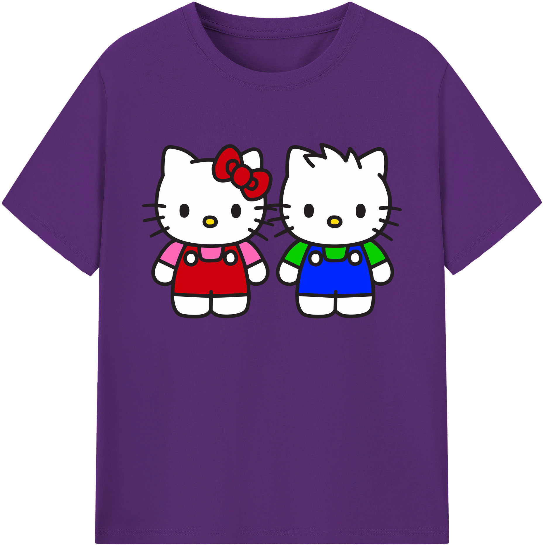 （画像用） Hello Kitty ハローキティ 綿100％ メンズ半袖Tシャツ｜肌触りやわらか＆通気性