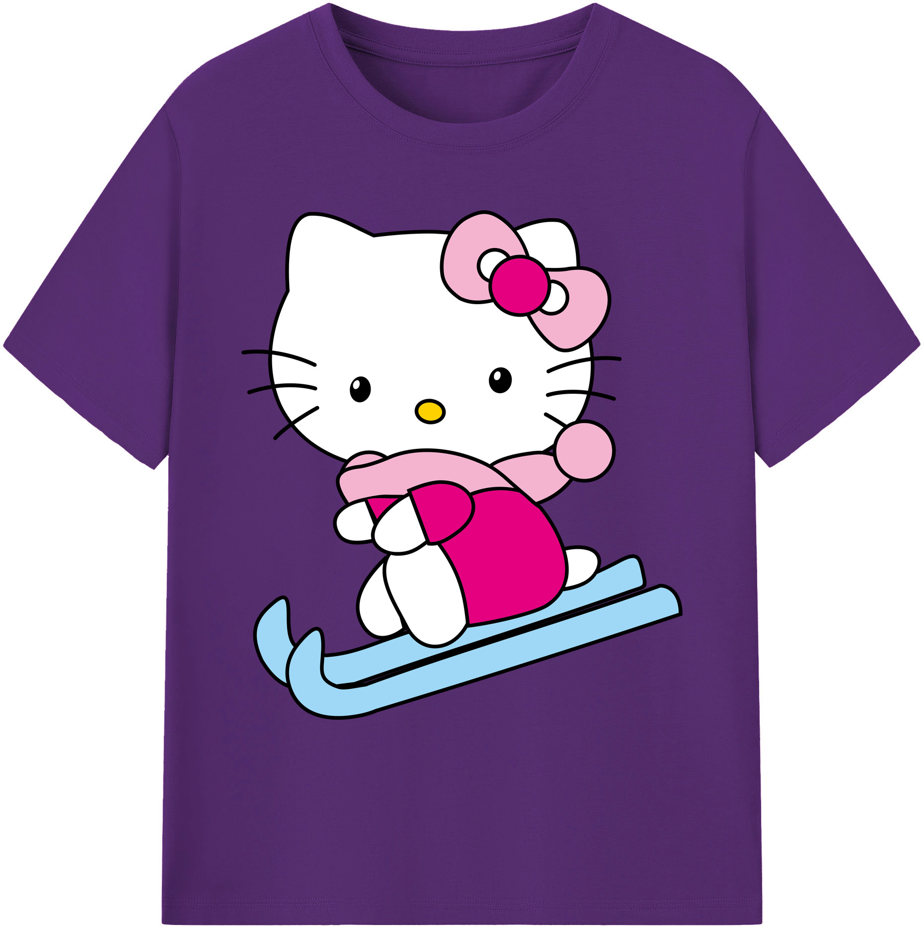 （画像用） Hello Kitty ハローキティ 綿100％ メンズ半袖Tシャツ｜肌触りやわらか＆通気性