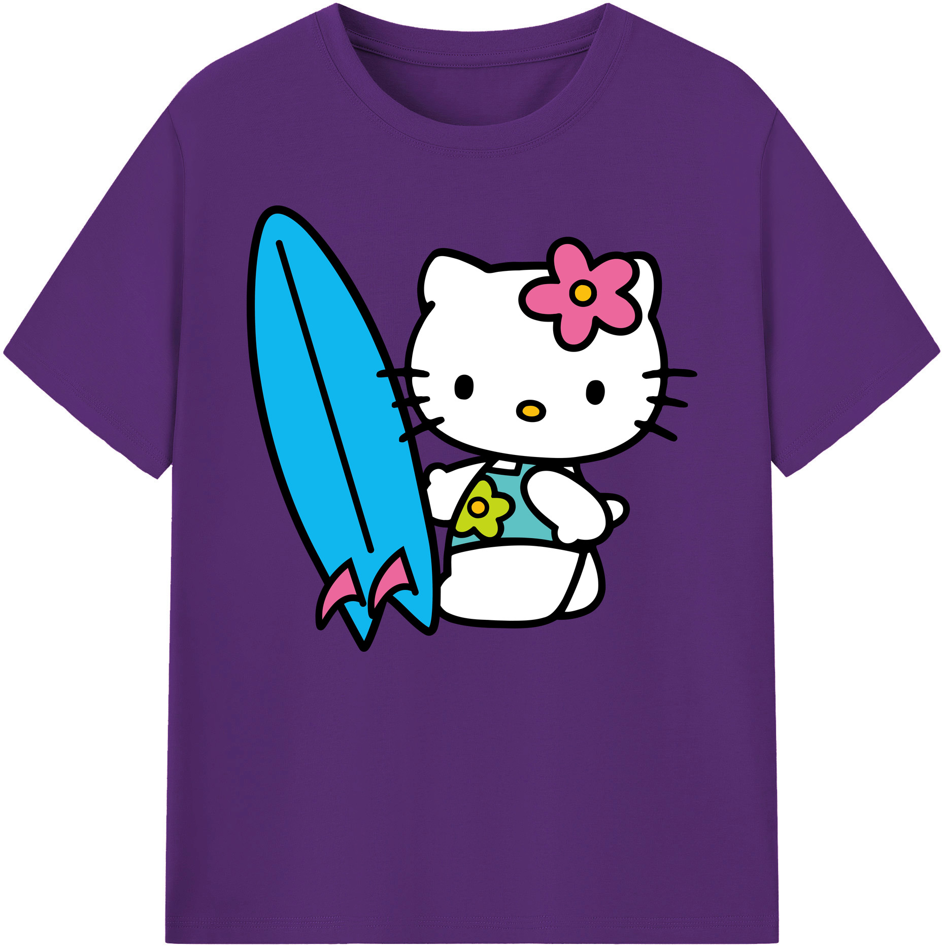 （画像用） Hello Kitty ハローキティ 綿100％ メンズ半袖Tシャツ｜肌触りやわらか＆通気性
