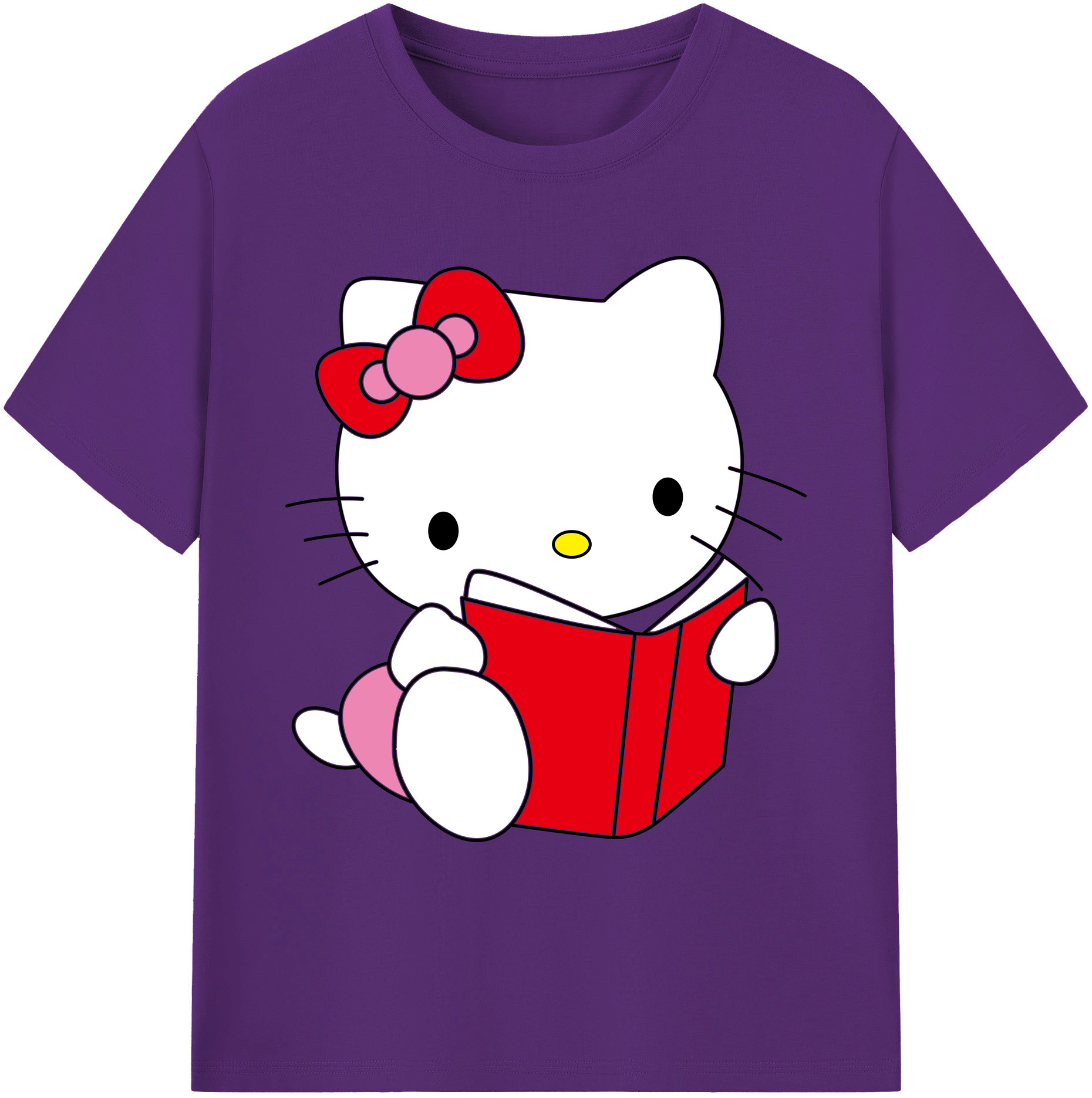 （画像用） Hello Kitty ハローキティ 綿100％ メンズ半袖Tシャツ｜肌触りやわらか＆通気性