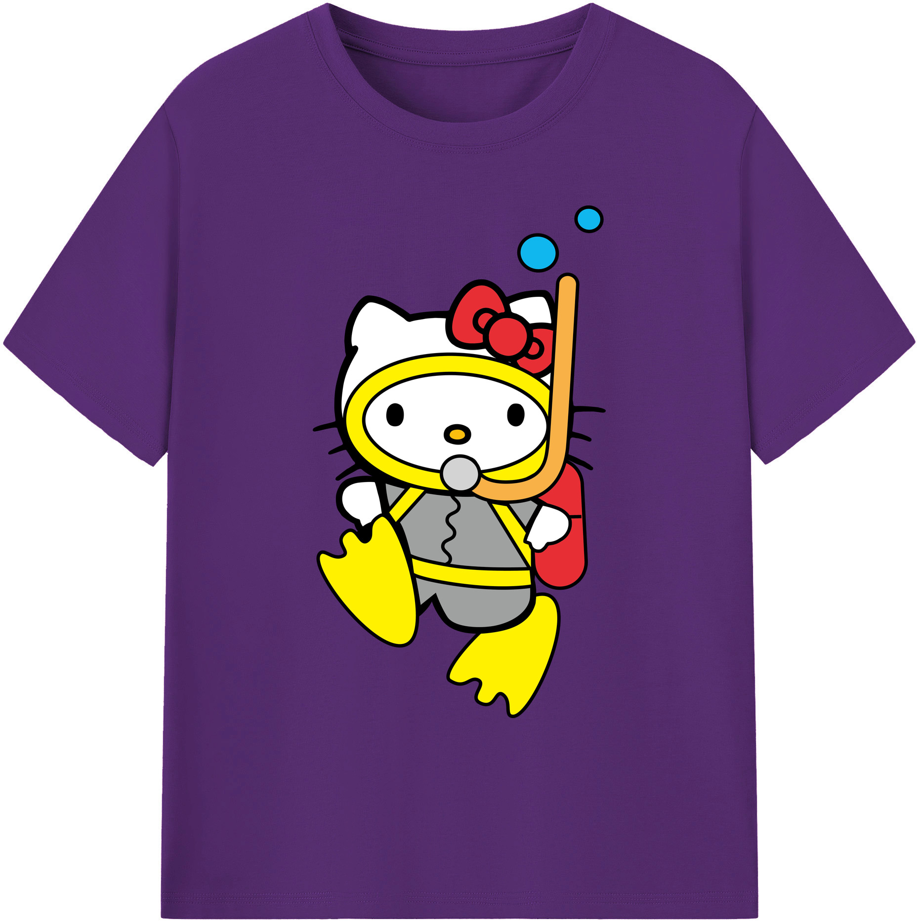 （画像用） Hello Kitty ハローキティ 綿100％ メンズ半袖Tシャツ｜肌触りやわらか＆通気性