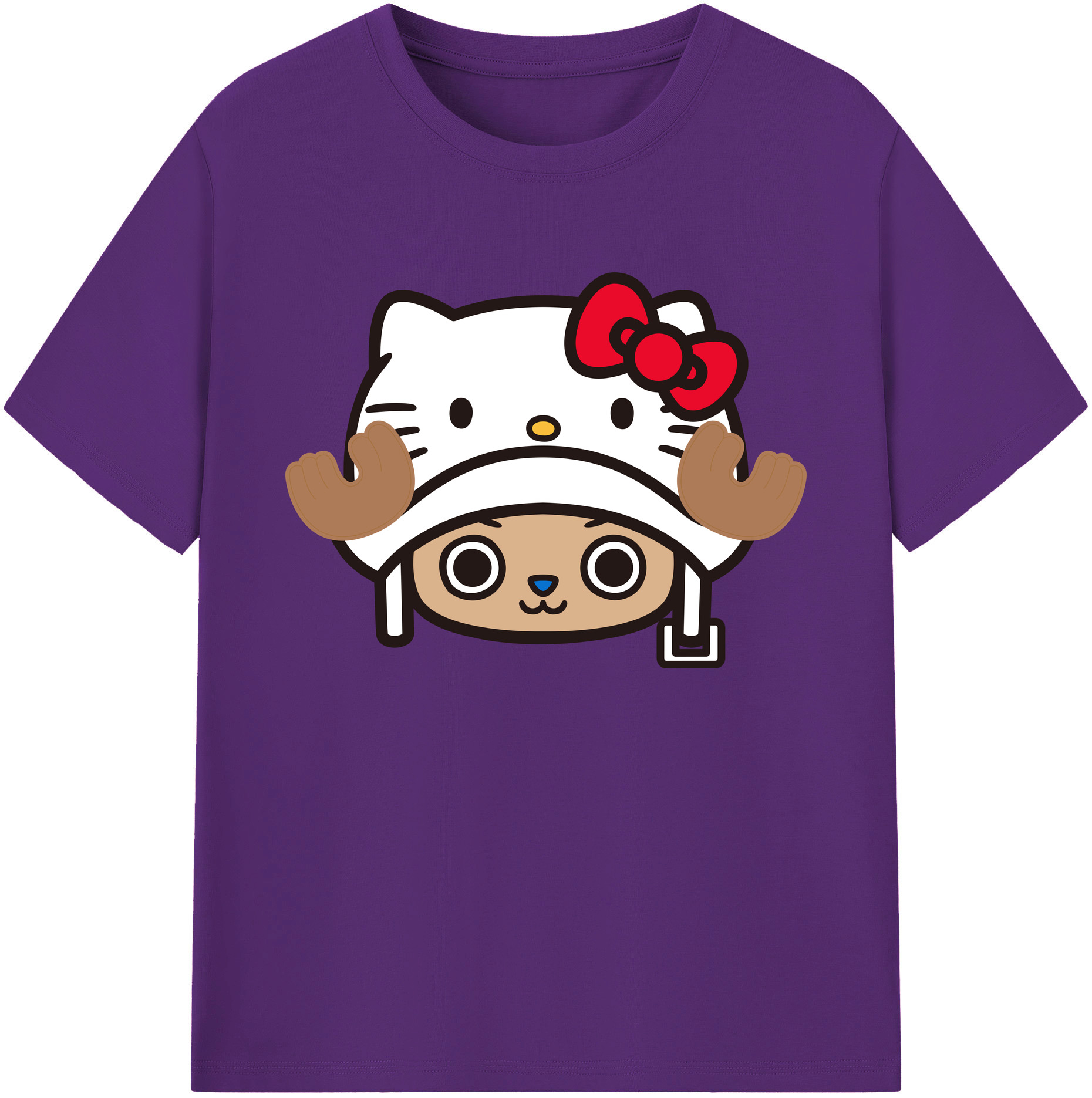 （画像用） Hello Kitty ハローキティ 綿100％ メンズ半袖Tシャツ｜肌触りやわらか＆通気性