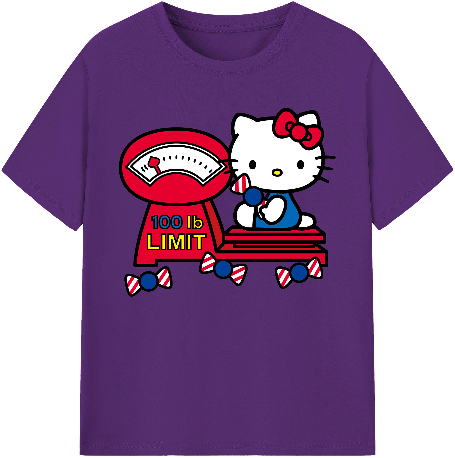 （画像用） Hello Kitty ハローキティ 綿100％ メンズ半袖Tシャツ｜肌触りやわらか＆通気性