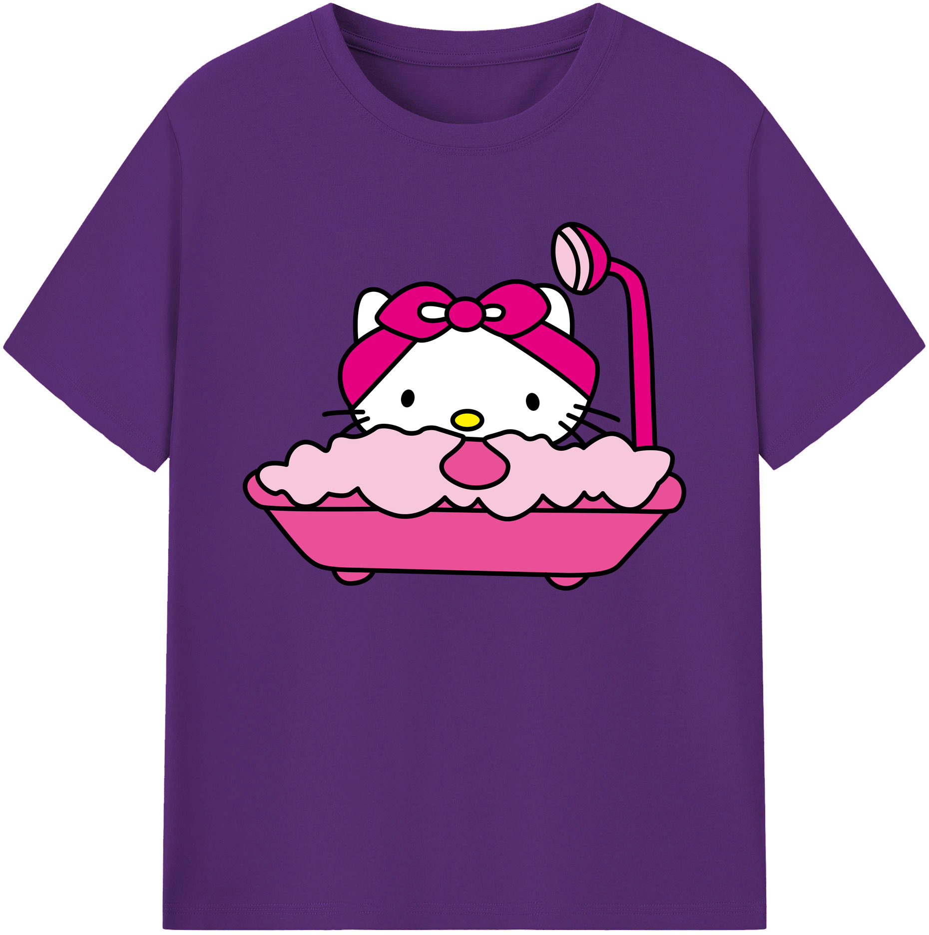 （画像用） Hello Kitty ハローキティ 綿100％ メンズ半袖Tシャツ｜肌触りやわらか＆通気性