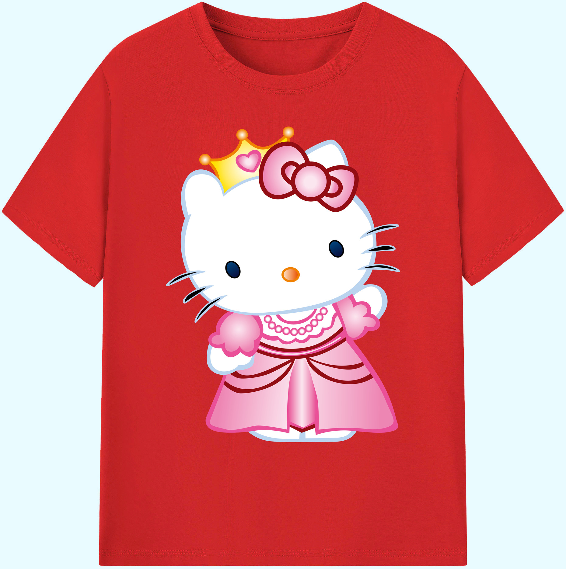 （画像用） Hello Kitty ハローキティ 綿100％ メンズ半袖Tシャツ｜肌触りやわらか＆通気性