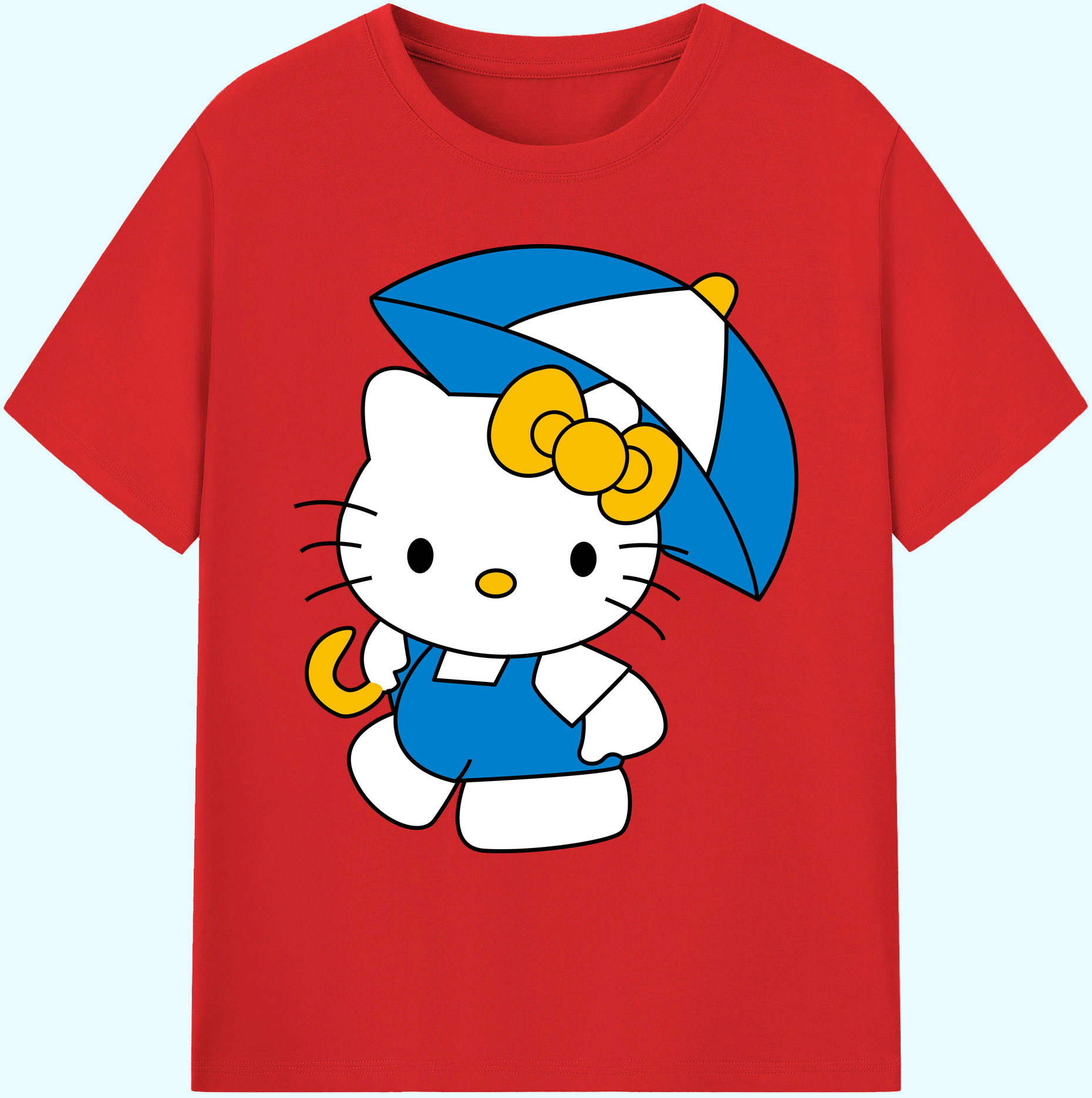 （画像用） Hello Kitty ハローキティ 綿100％ メンズ半袖Tシャツ｜肌触りやわらか＆通気性