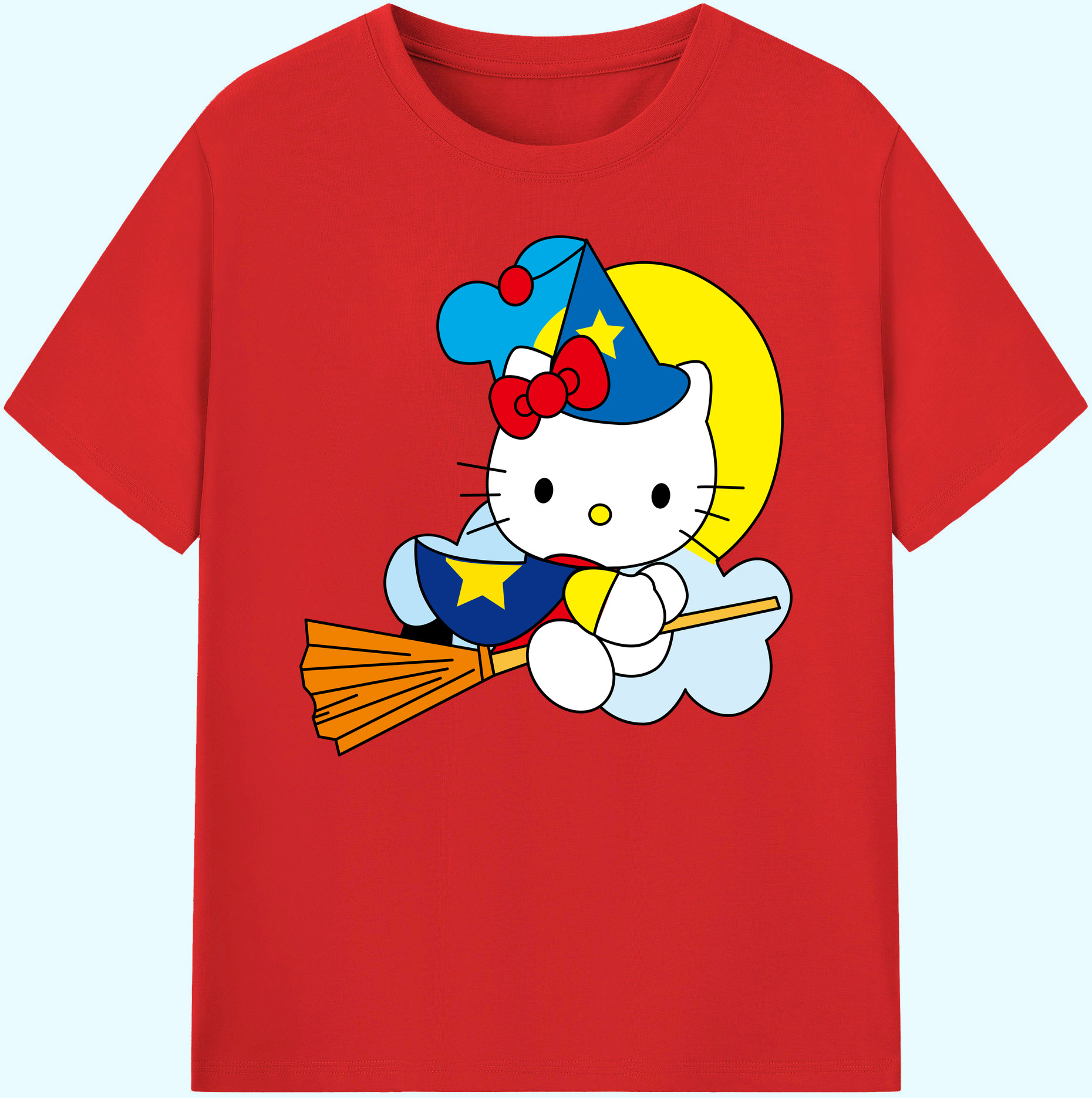 （画像用） Hello Kitty ハローキティ 綿100％ メンズ半袖Tシャツ｜肌触りやわらか＆通気性