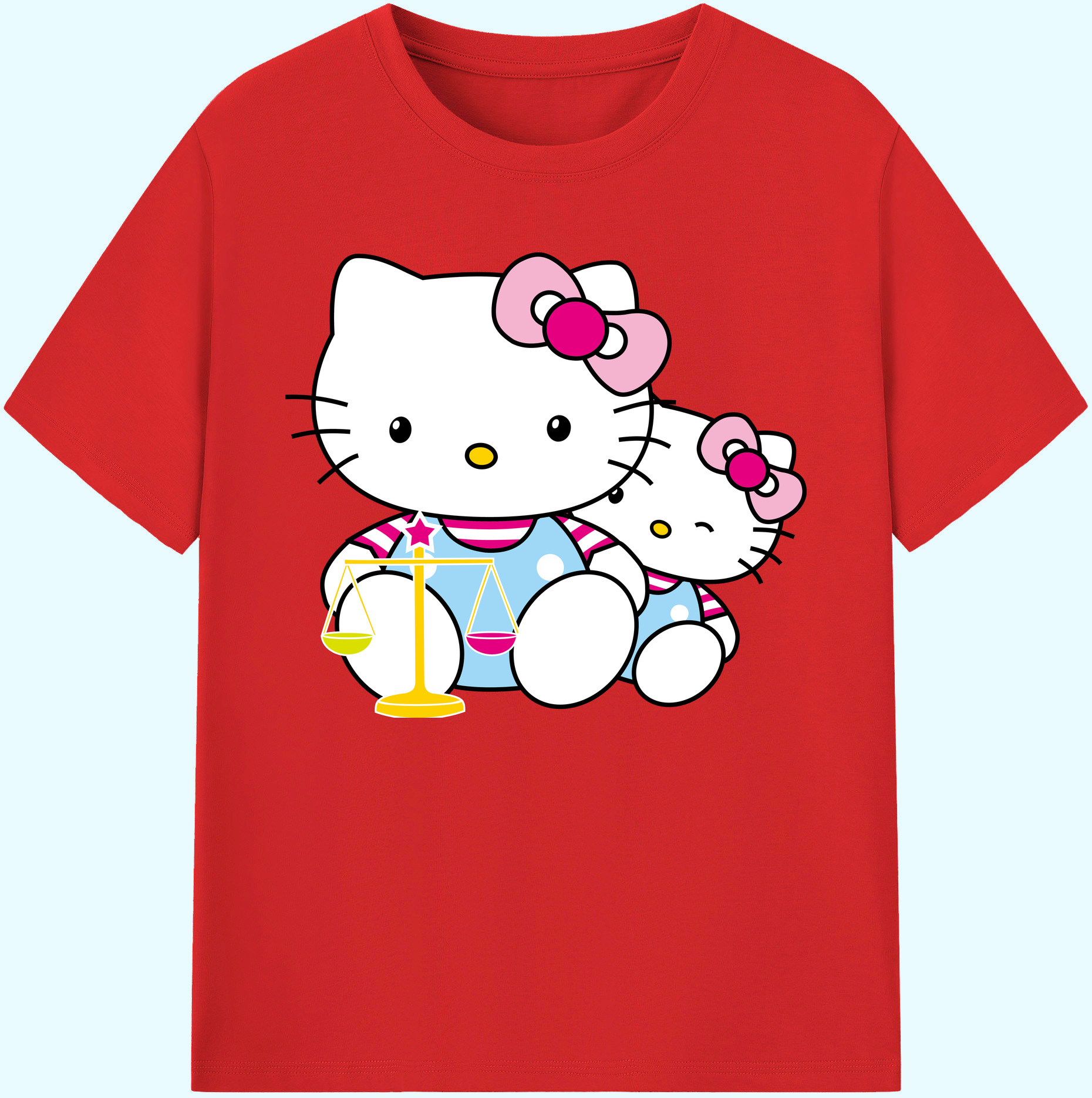 （画像用） Hello Kitty ハローキティ 綿100％ メンズ半袖Tシャツ｜肌触りやわらか＆通気性
