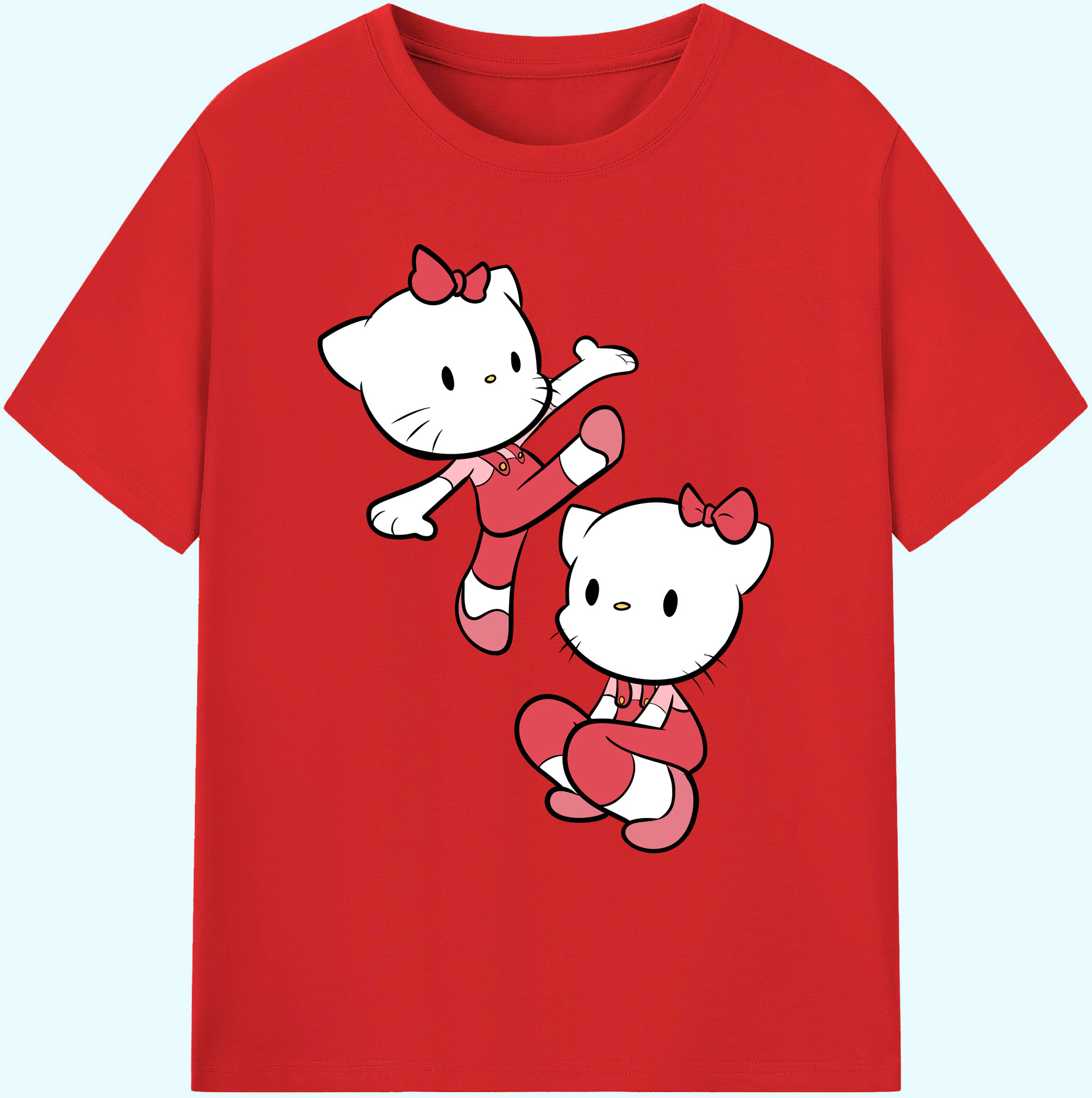 （画像用） Hello Kitty ハローキティ 綿100％ メンズ半袖Tシャツ｜肌触りやわらか＆通気性