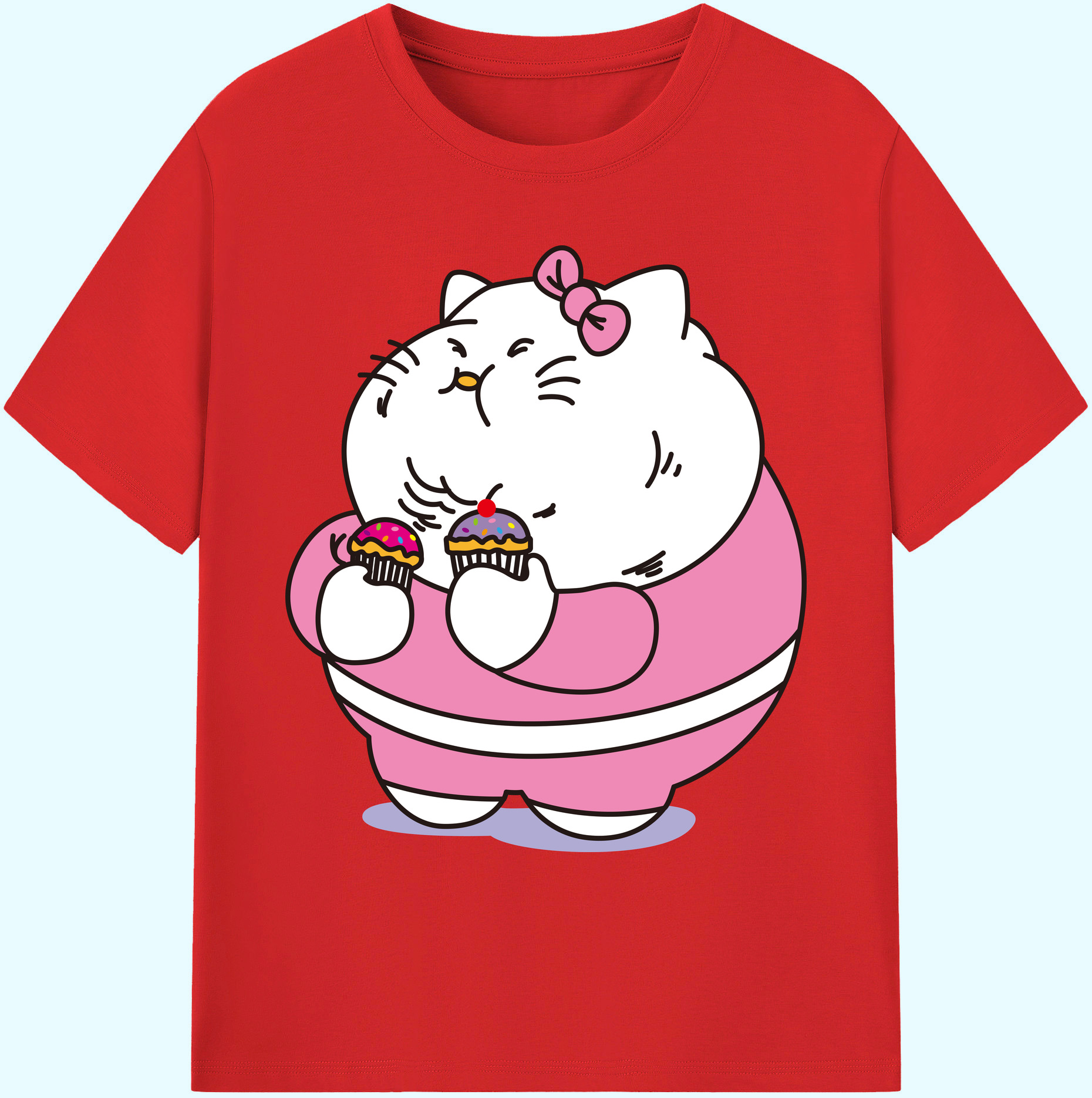（画像用） Hello Kitty ハローキティ 綿100％ メンズ半袖Tシャツ｜肌触りやわらか＆通気性