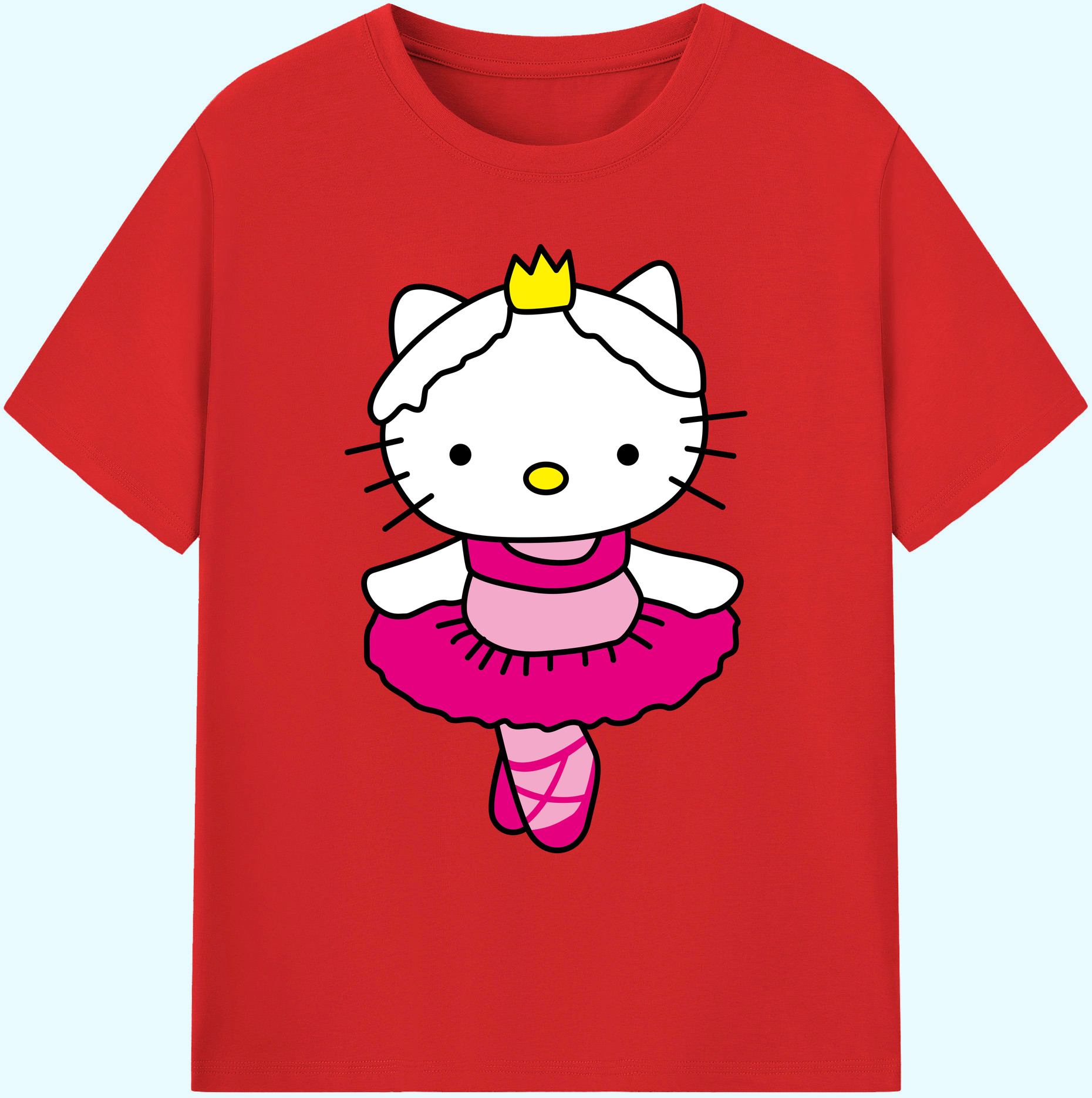 （画像用） Hello Kitty ハローキティ 綿100％ メンズ半袖Tシャツ｜肌触りやわらか＆通気性