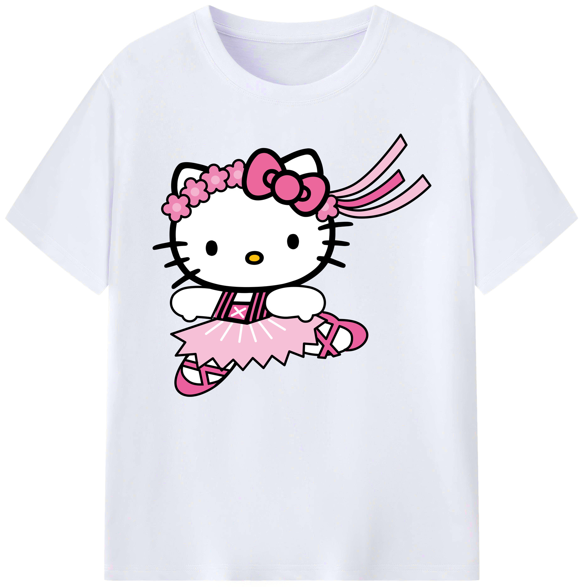 （画像用） Hello Kitty ハローキティ 綿100％ メンズ半袖Tシャツ｜肌触りやわらか＆通気性
