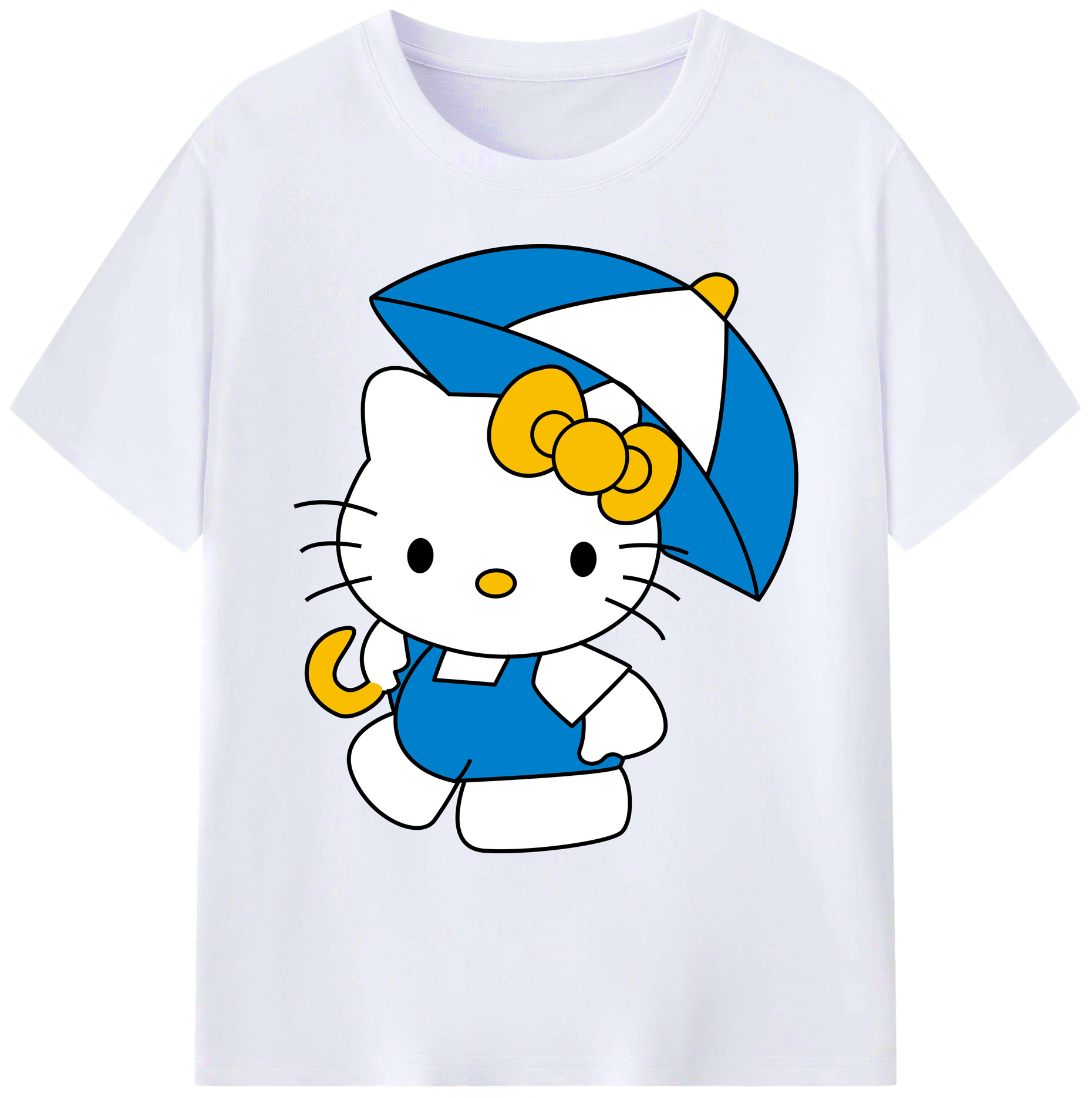 （画像用） Hello Kitty ハローキティ 綿100％ メンズ半袖Tシャツ｜肌触りやわらか＆通気性