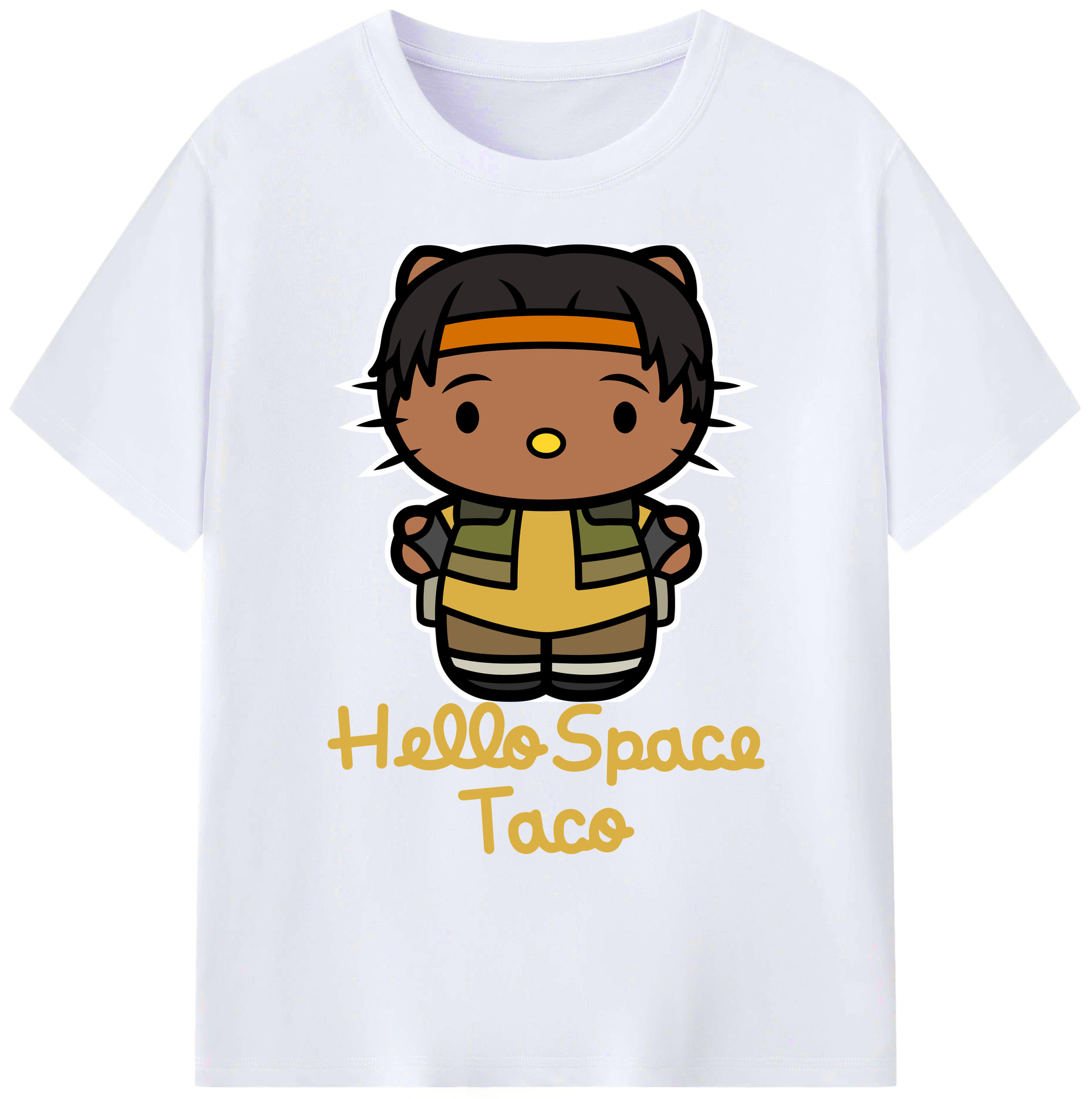 （画像用） Hello Kitty ハローキティ 綿100％ メンズ半袖Tシャツ｜肌触りやわらか＆通気性